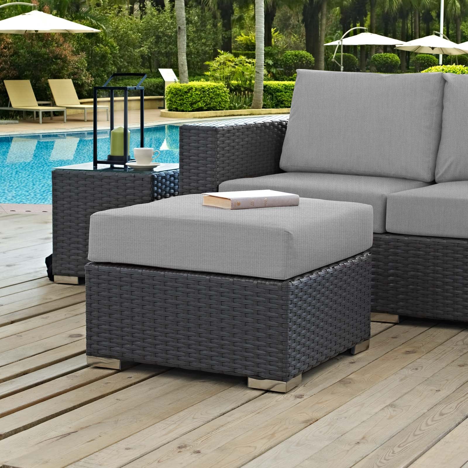 Sojourn Outdoor Patio Sunbrella® Ottoman - Image 5