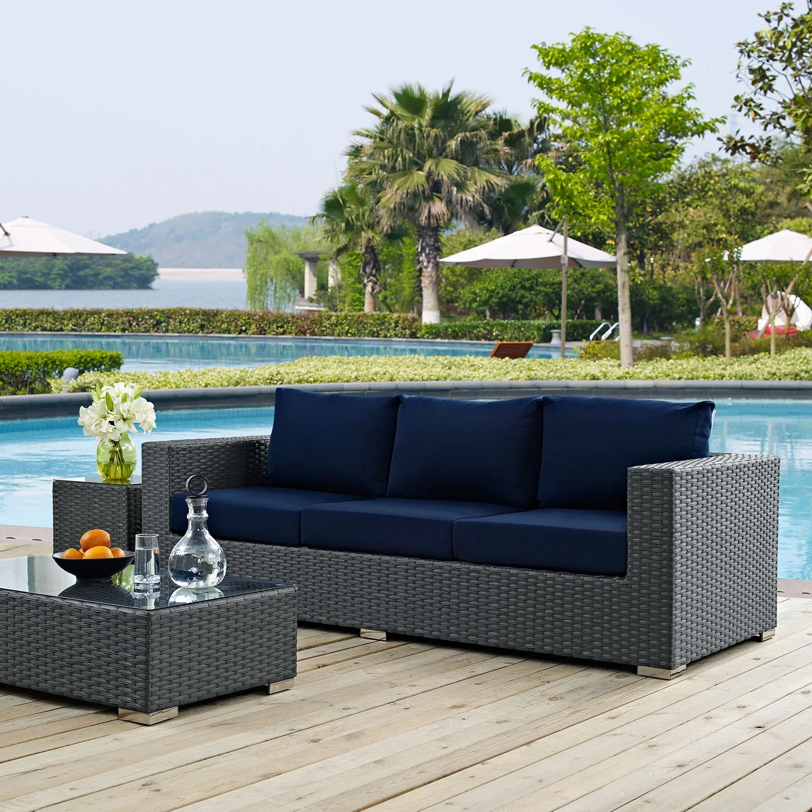 Sojourn Outdoor Patio Sunbrella® Sofa - Image 12