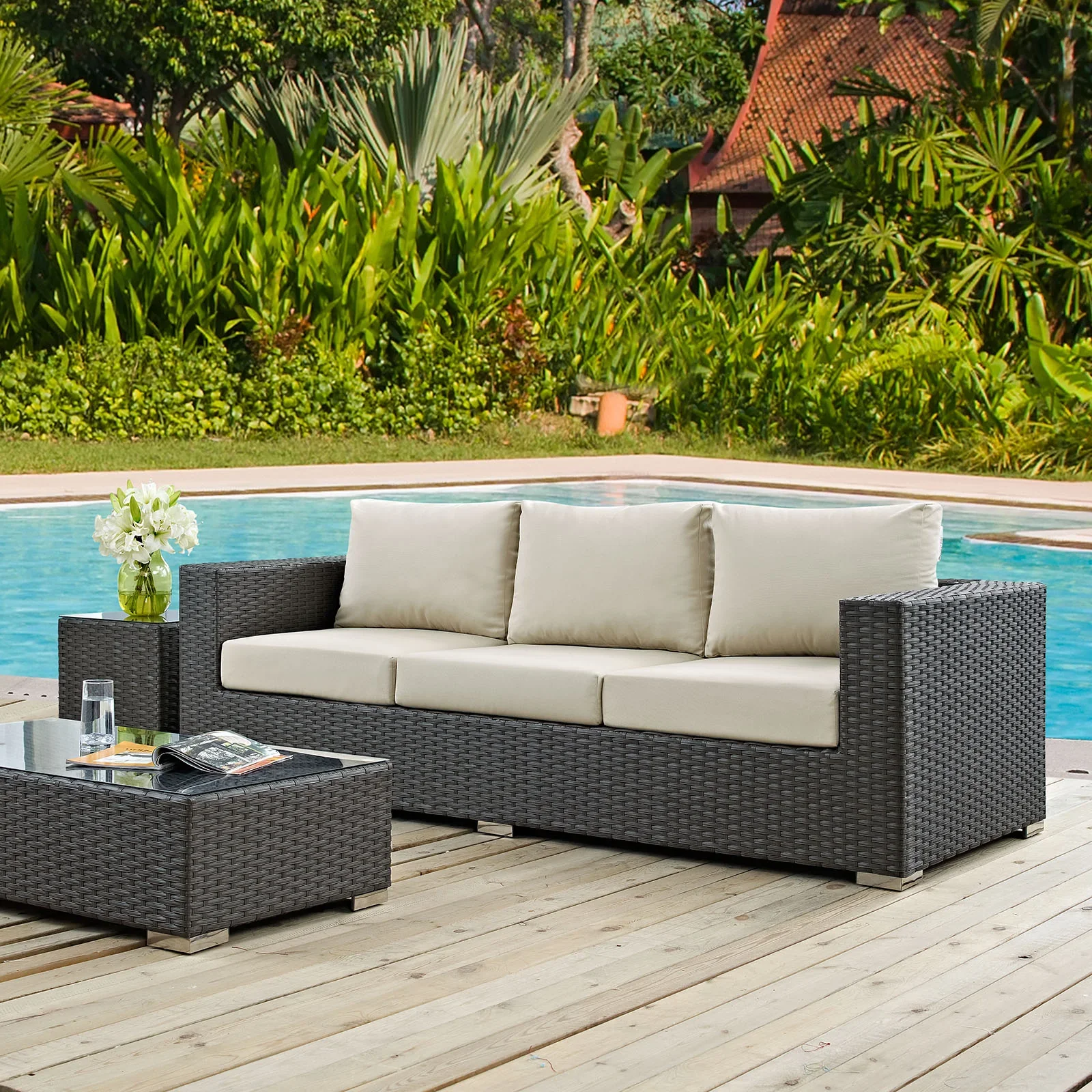 Sojourn Outdoor Patio Sunbrella® Sofa - Image 2