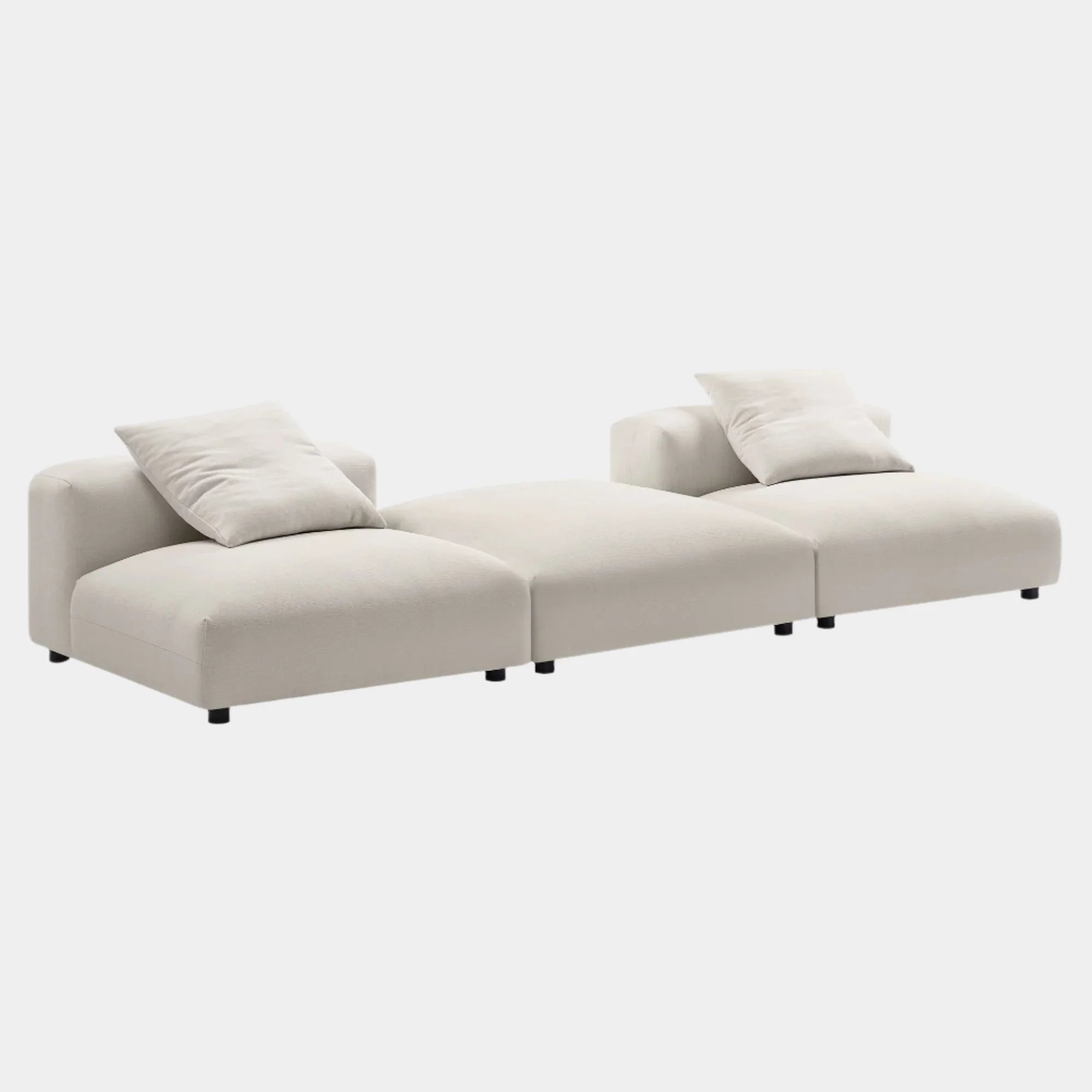 Solace 3-Piece Modular Upholstered Fabric Sectional Sofa - Image 17