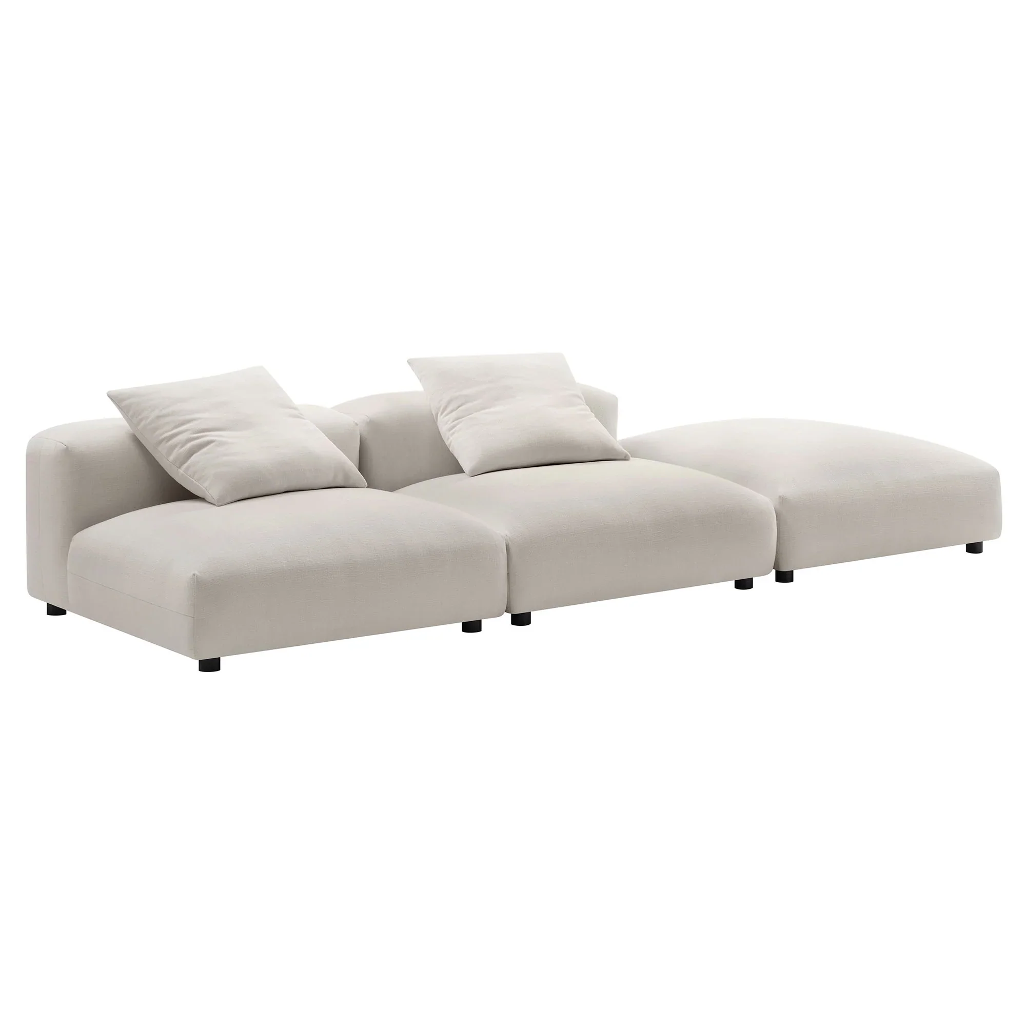 Solace 3-Piece Modular Upholstered Fabric Sectional Sofa - Image 20