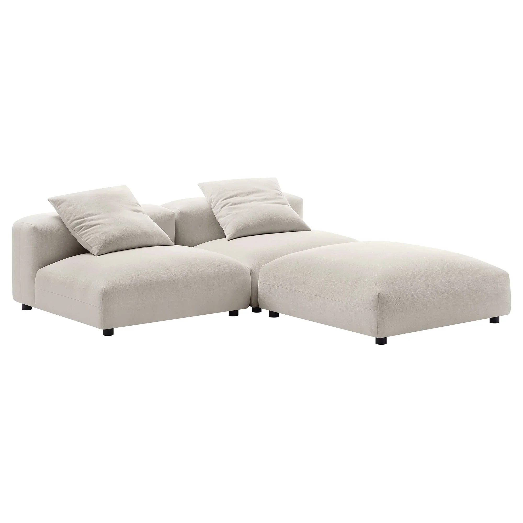 Solace 3-Piece Modular Upholstered Fabric Sectional Sofa - Image 22