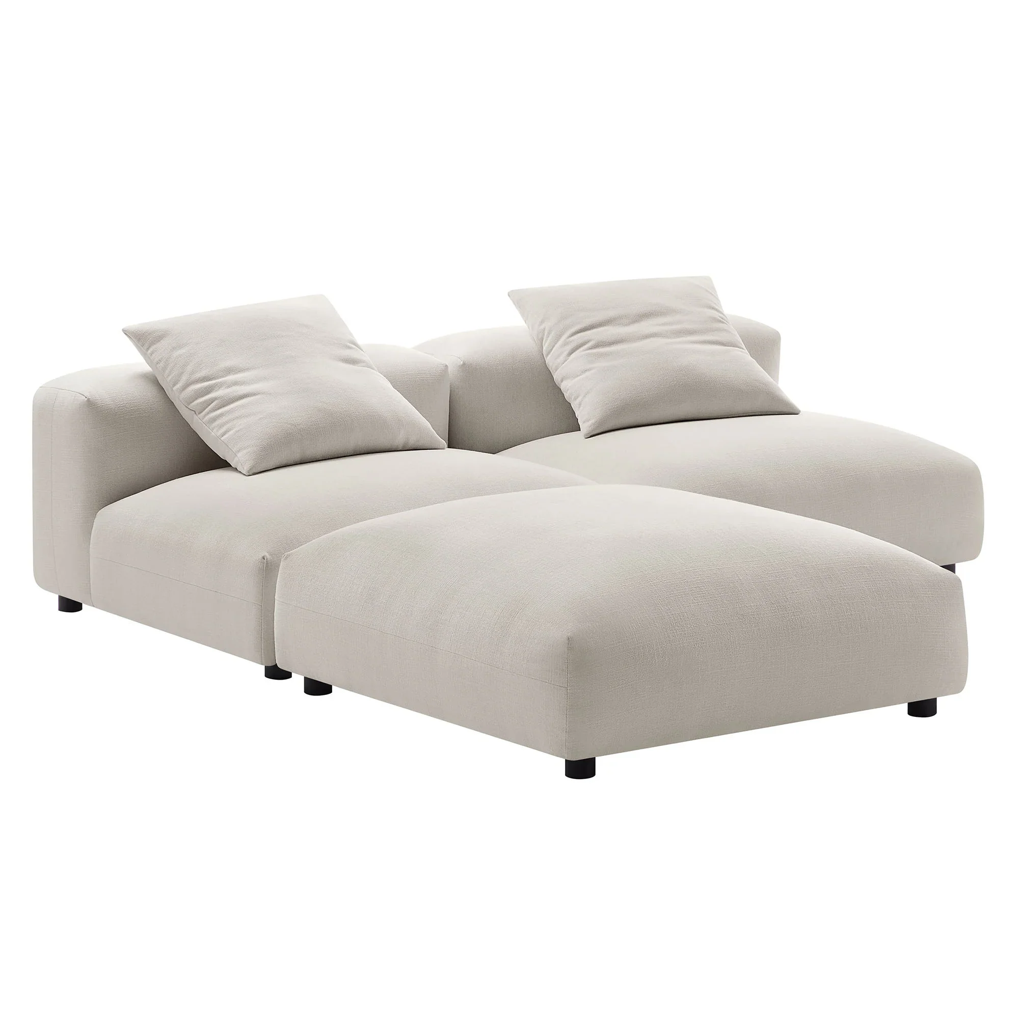 Solace 3-Piece Modular Upholstered Fabric Sectional Sofa - Image 23
