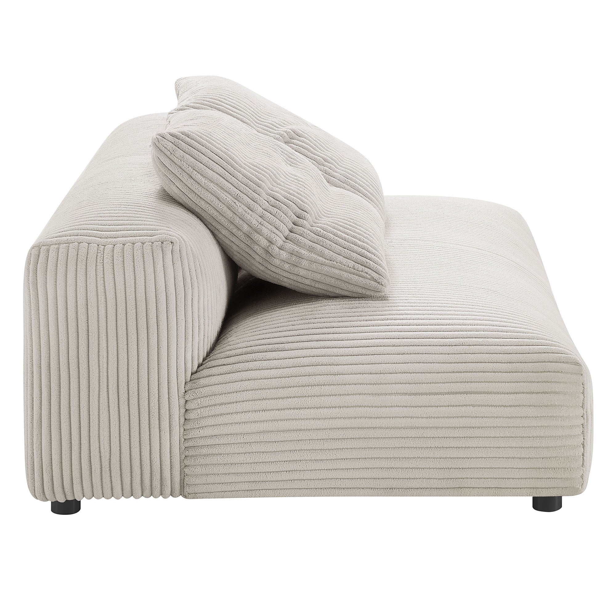 Solace 4-Piece Modular Corduroy Upholstered Sectional Sofa With Ottoman - Image 13