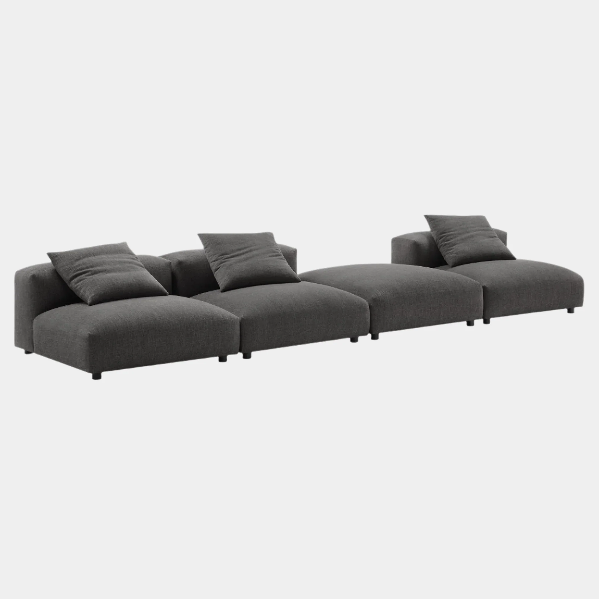 Solace 4-Piece Modular Upholstered Fabric Sectional Sofa - Image 13