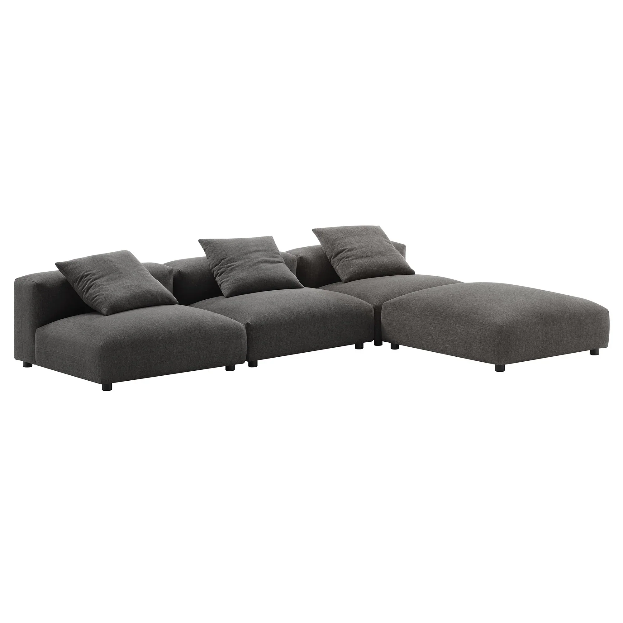 Solace 4-Piece Modular Upholstered Fabric Sectional Sofa - Image 17