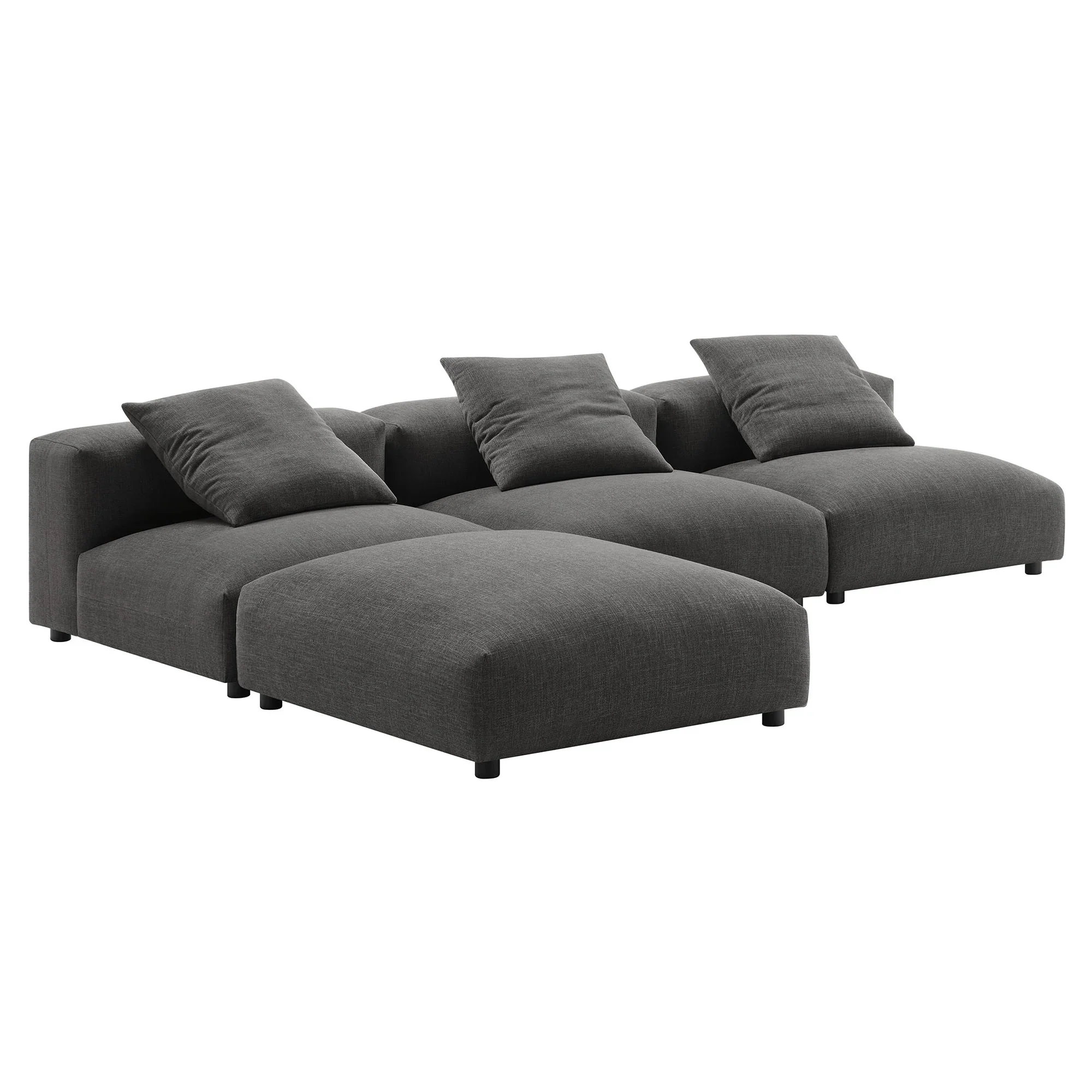 Solace 4-Piece Modular Upholstered Fabric Sectional Sofa - Image 18