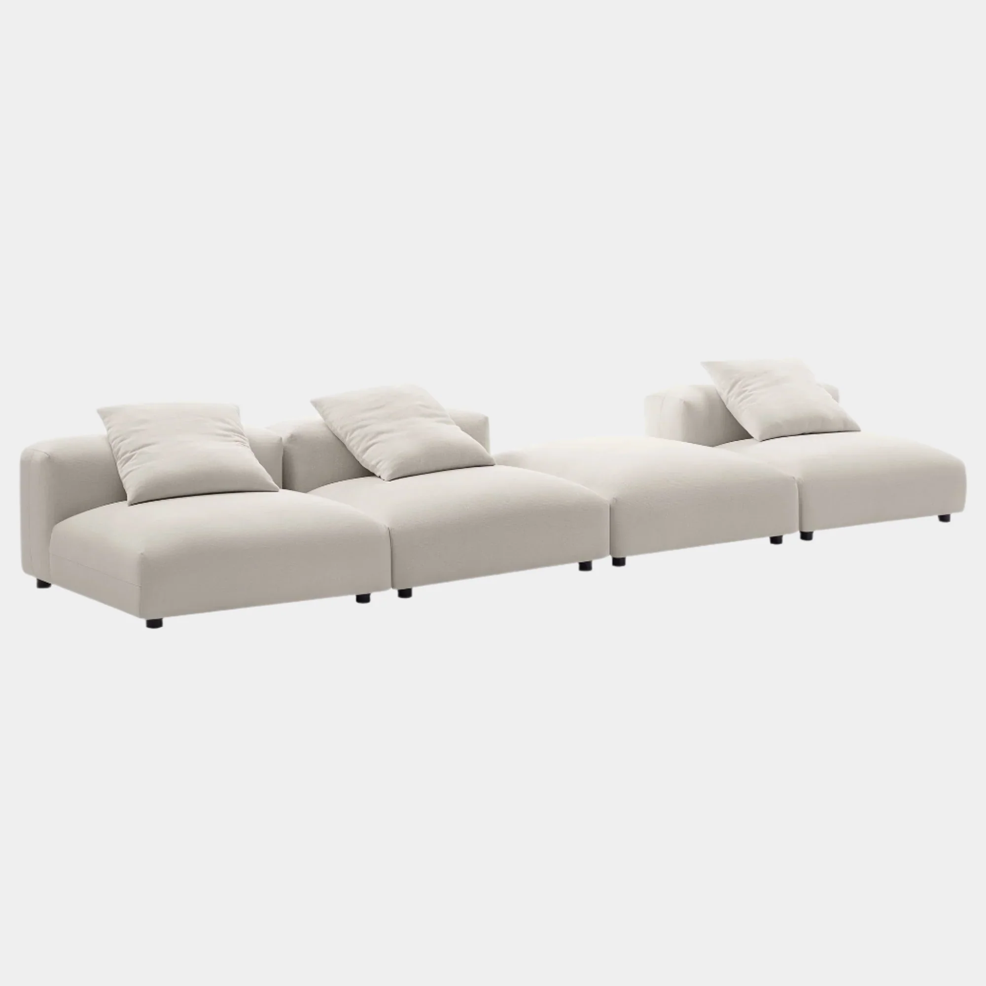 Solace 4-Piece Modular Upholstered Fabric Sectional Sofa - Image 25