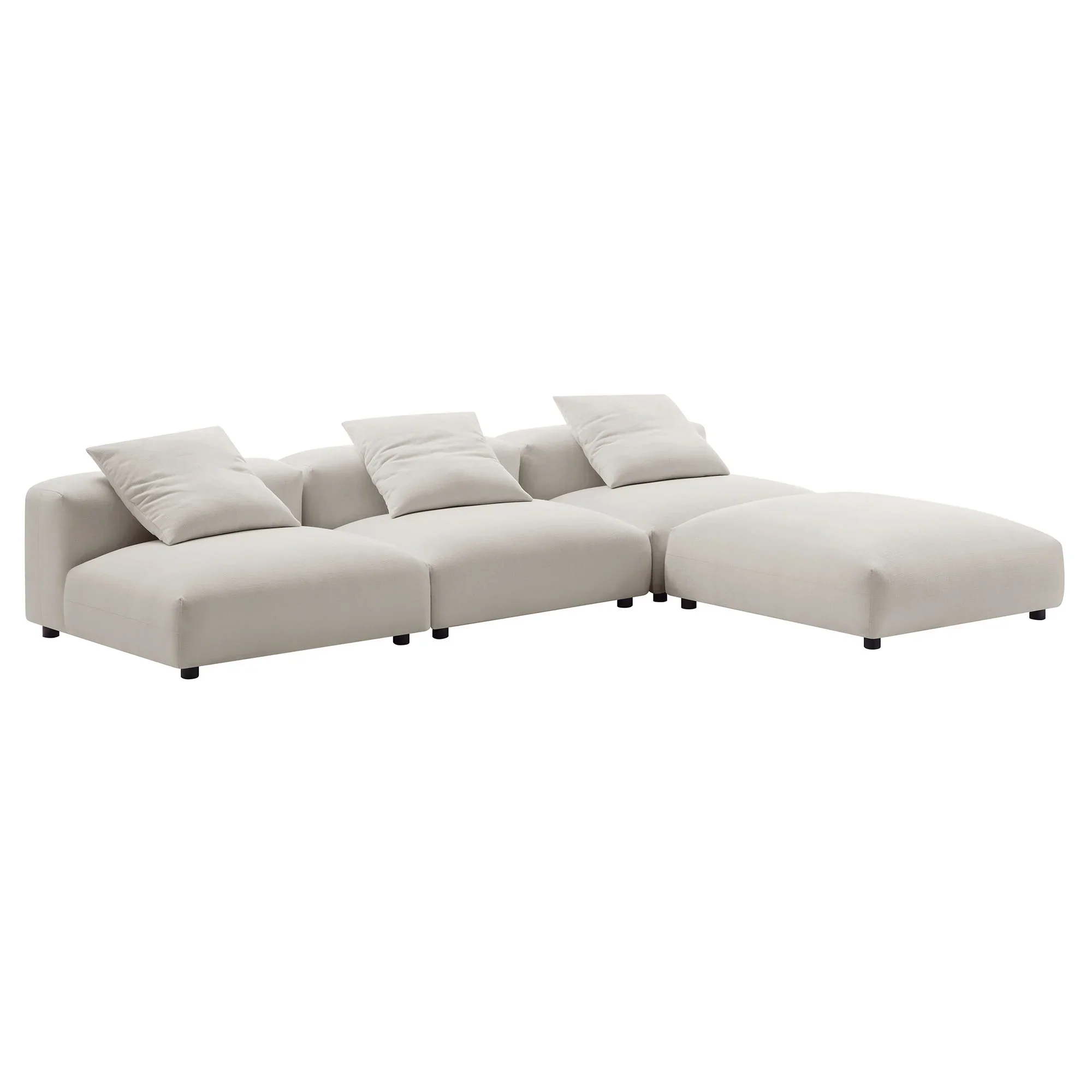 Solace 4-Piece Modular Upholstered Fabric Sectional Sofa - Image 29