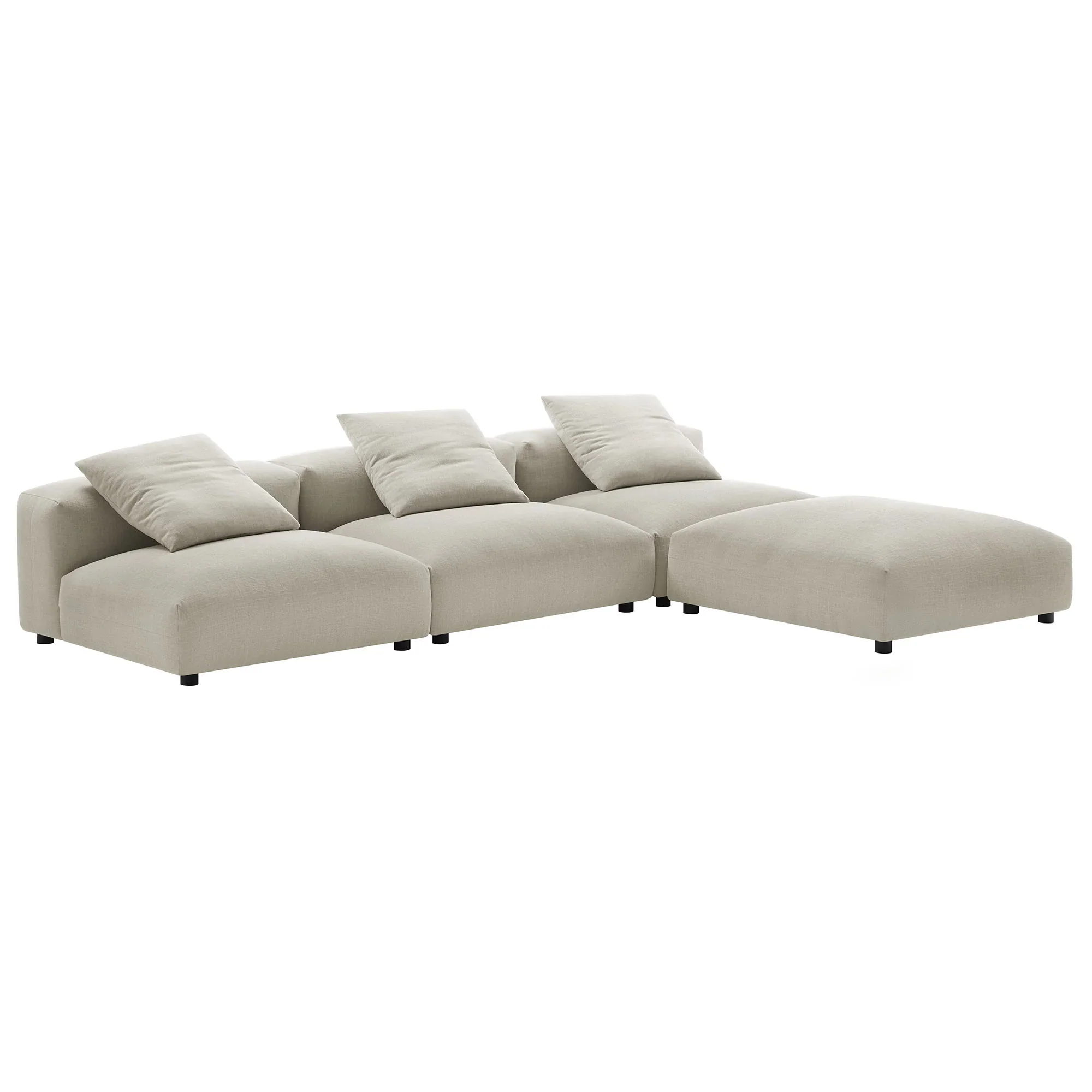 Solace 4-Piece Modular Upholstered Fabric Sectional Sofa - Image 6