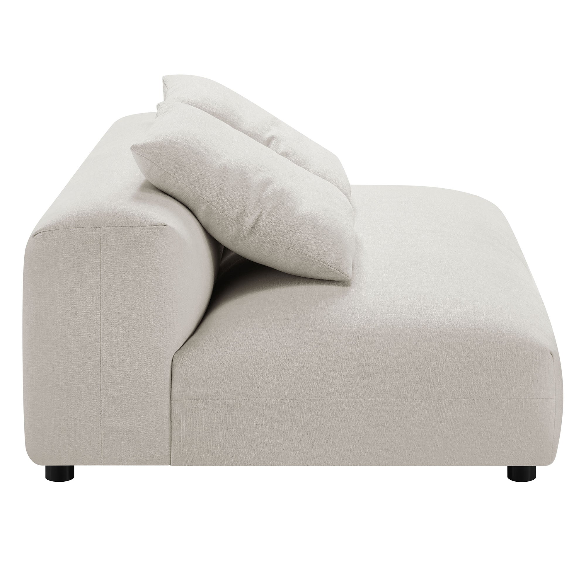 Solace 4-Piece Modular Upholstered Fabric Sectional Sofa With Ottoman - Image 31