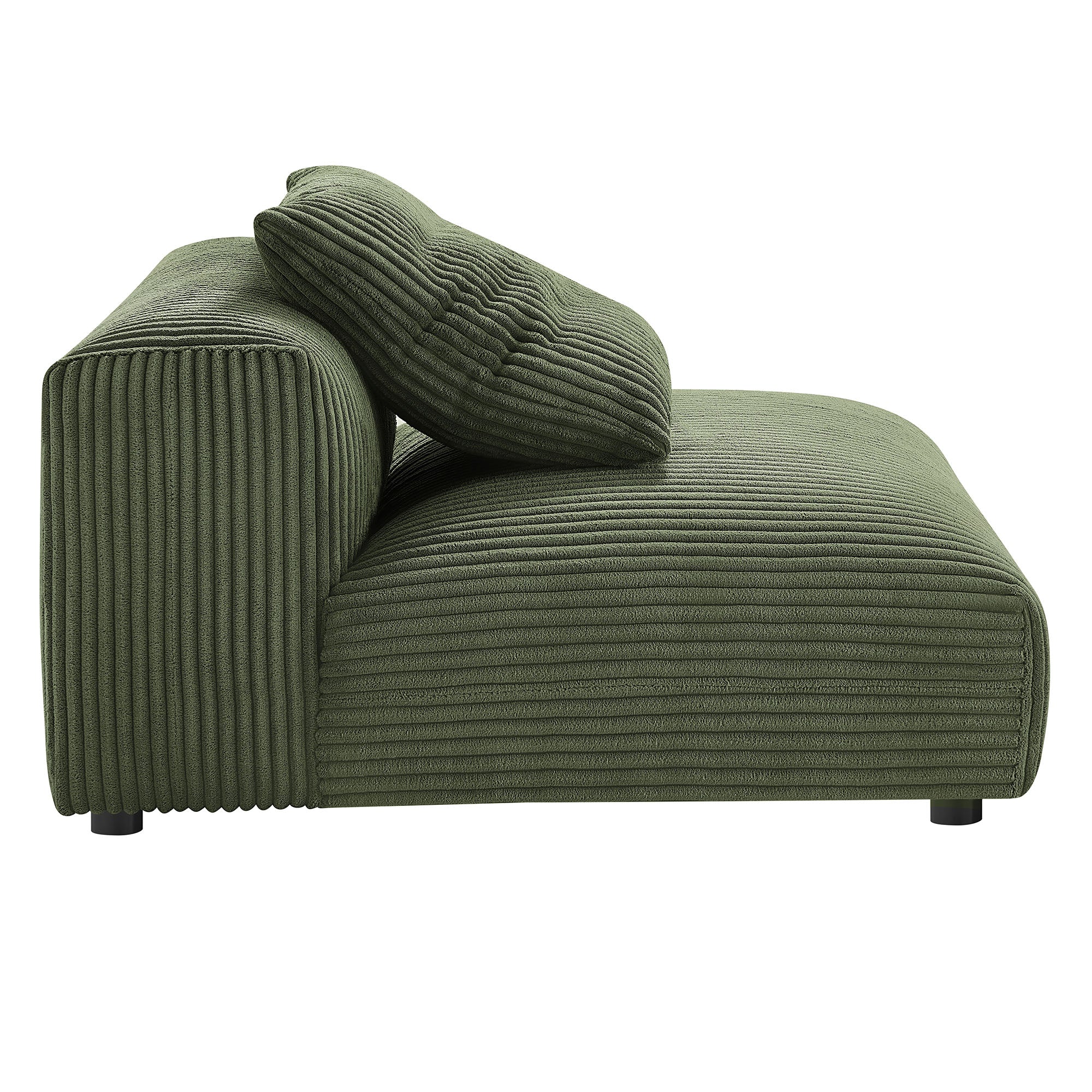 Solace Modular Corduroy Upholstered Armless Chair - Image 13