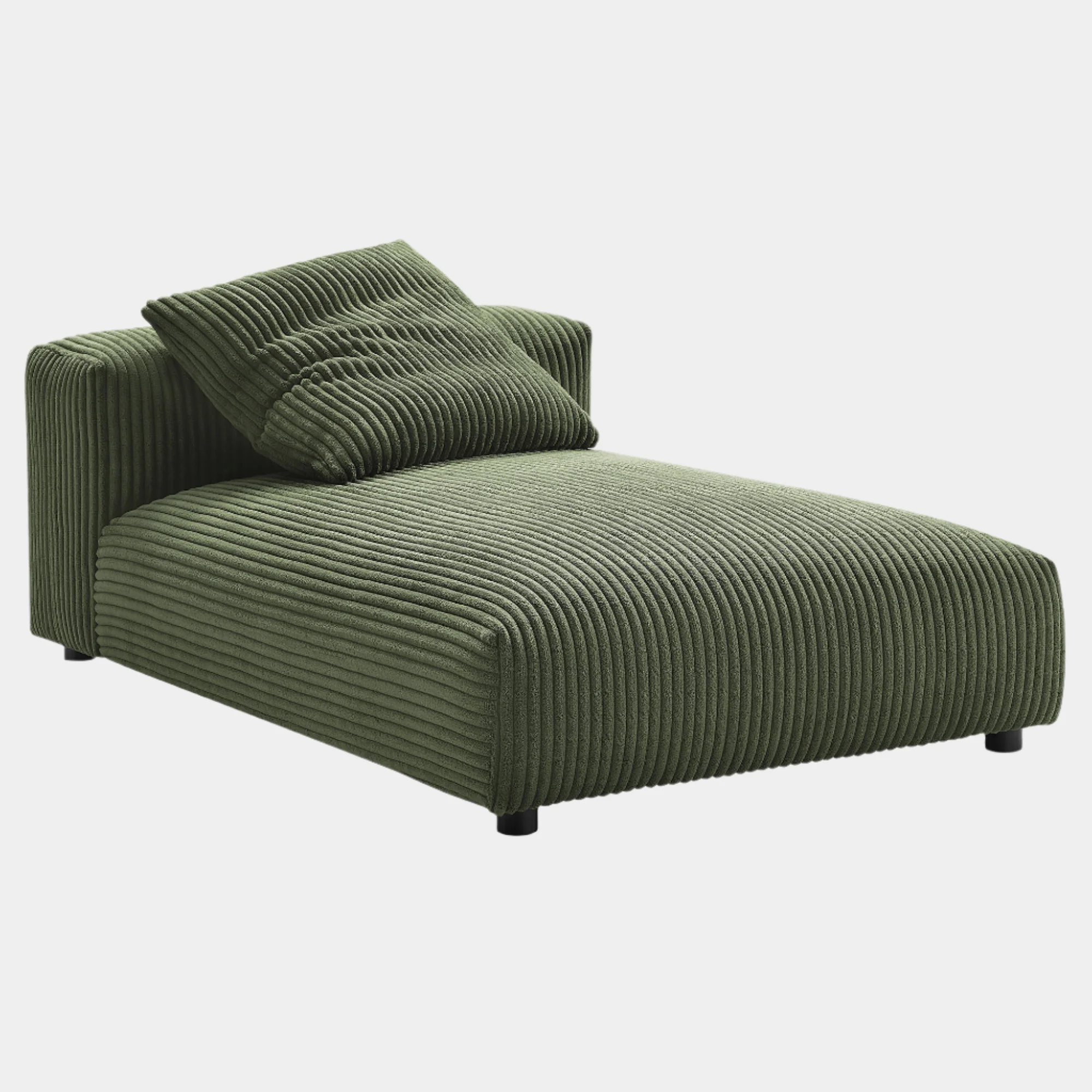 Solace Modular Corduroy Upholstered Armless Chaise Lounge - Image 10