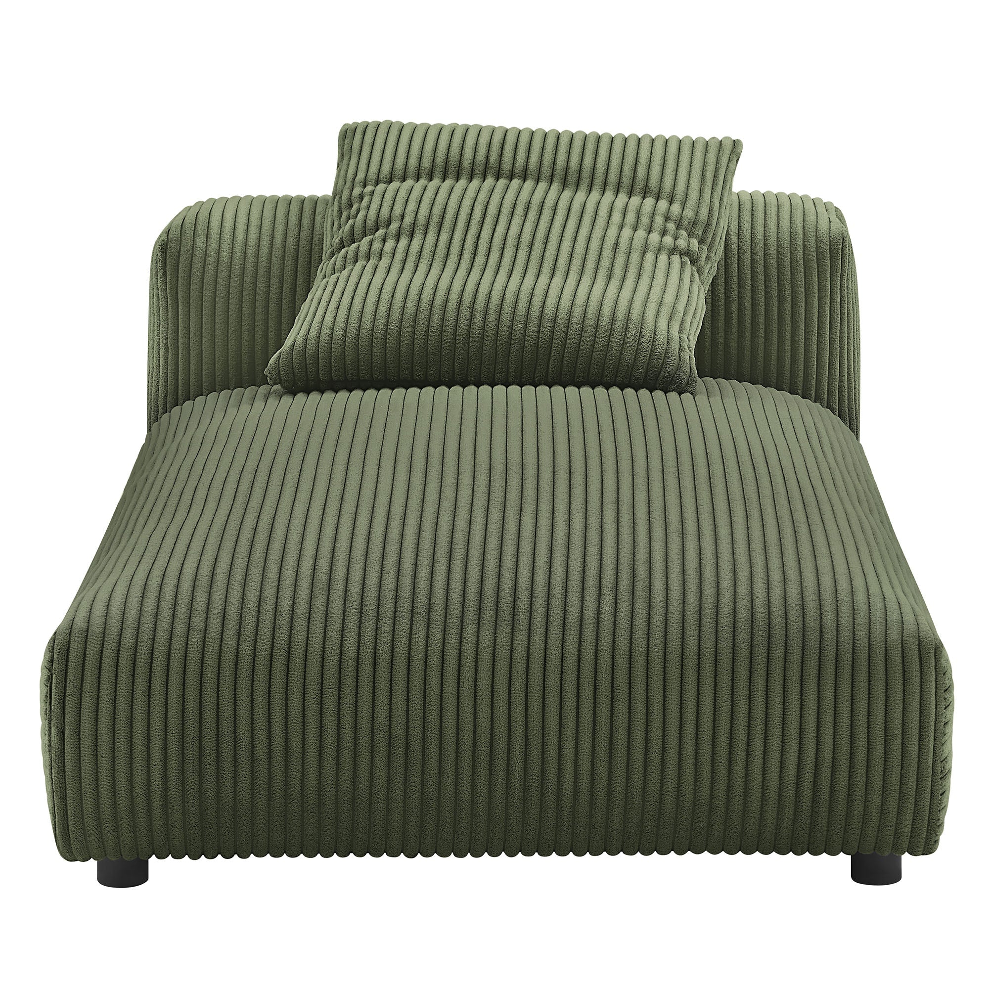 Solace Modular Corduroy Upholstered Armless Chaise Lounge - Image 13