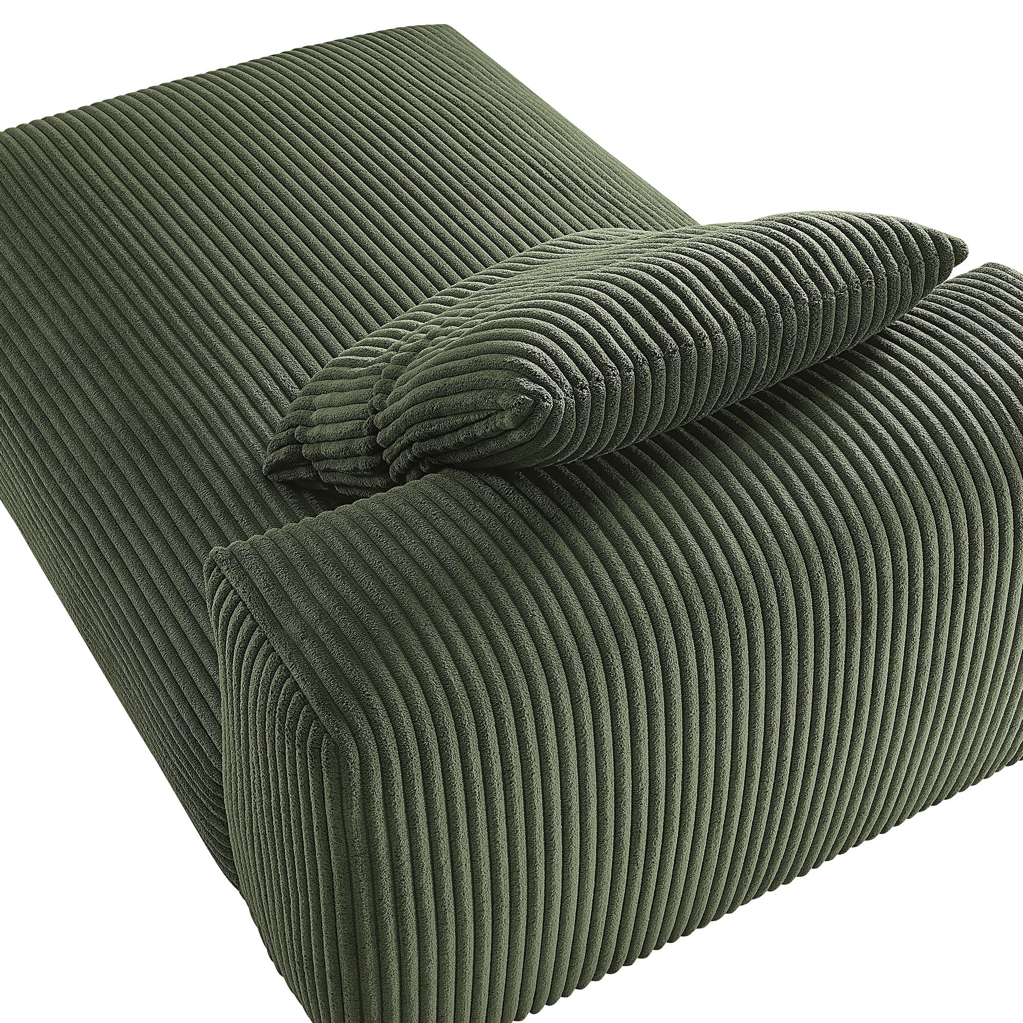 Solace Modular Corduroy Upholstered Armless Chaise Lounge - Image 14