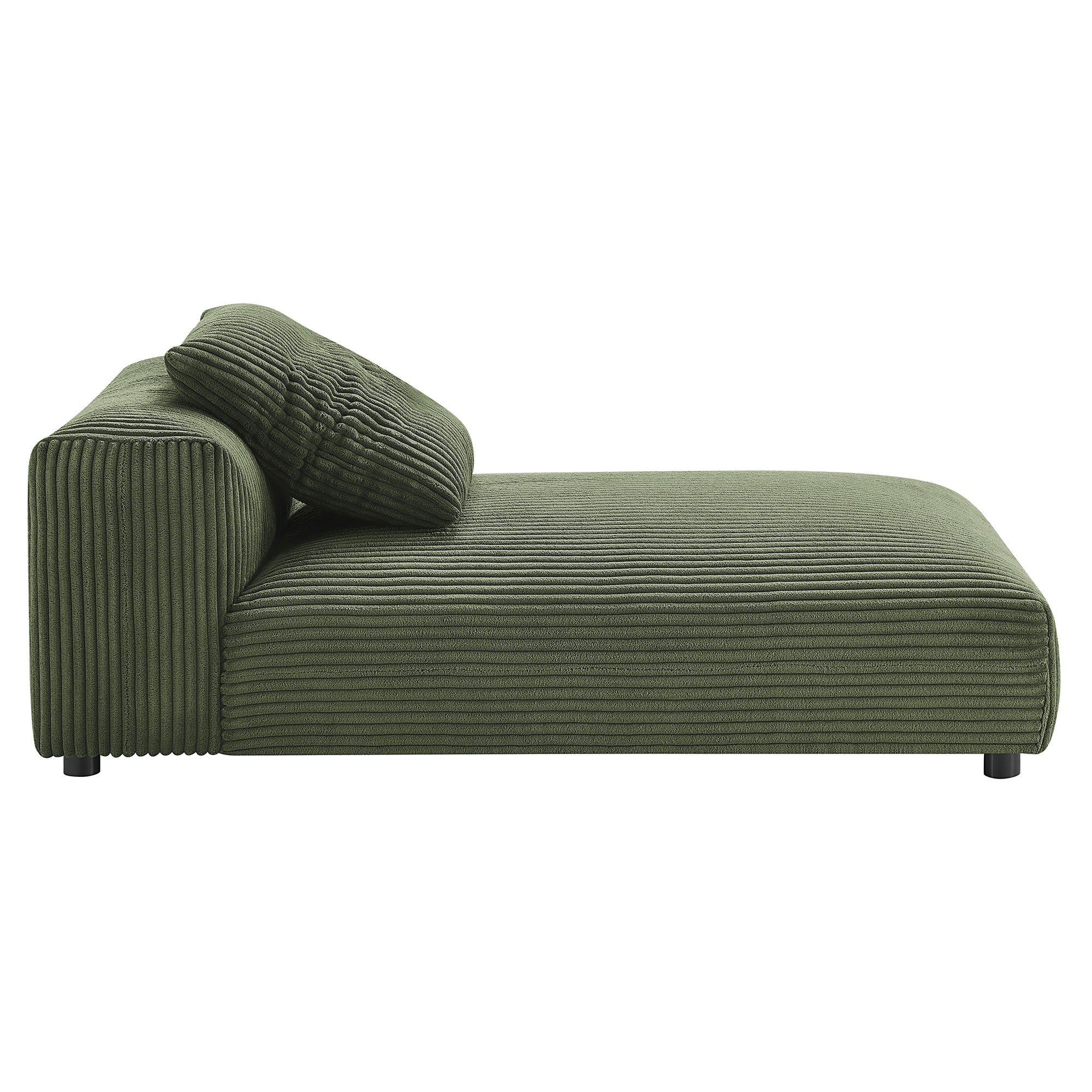 Solace Modular Corduroy Upholstered Armless Chaise Lounge - Image 16