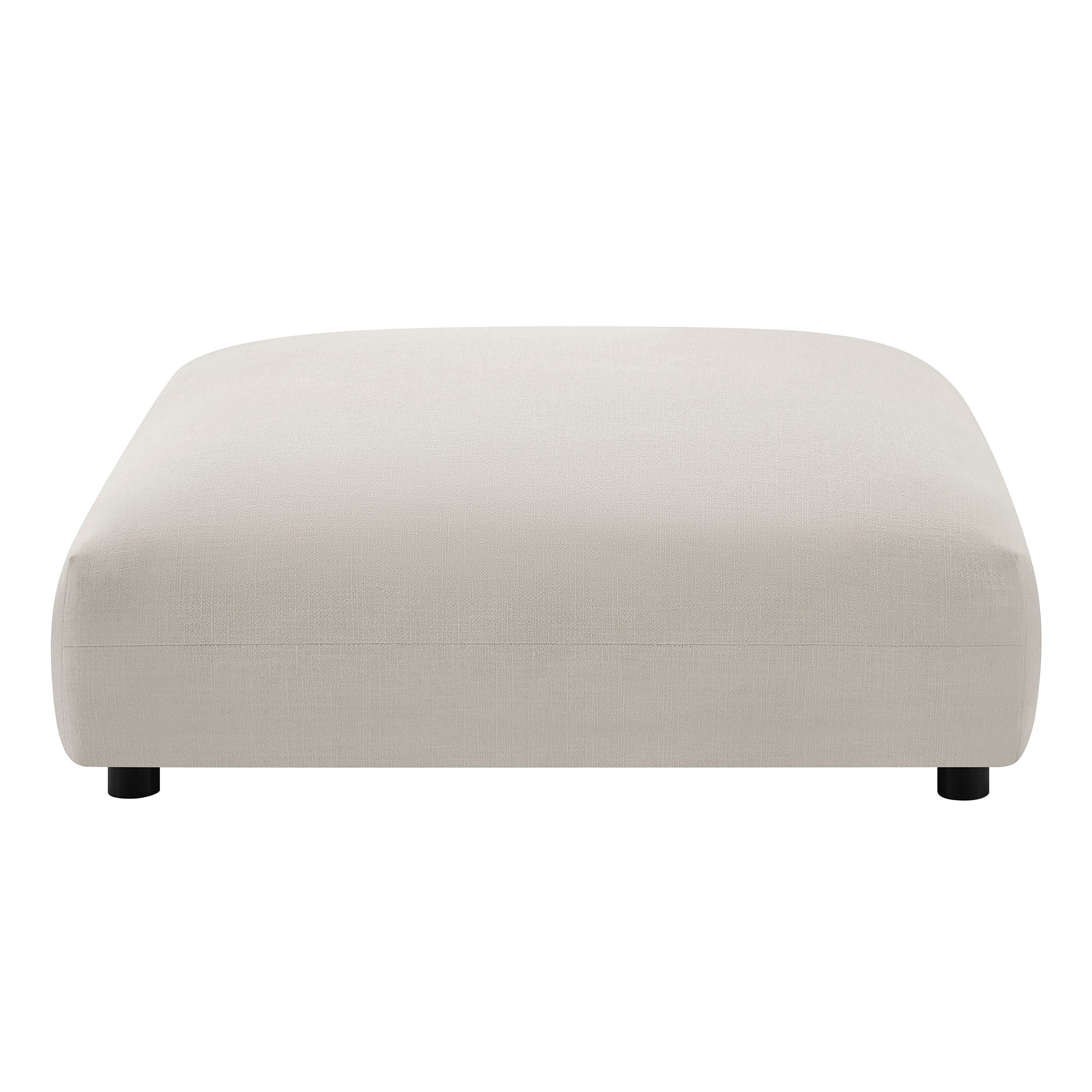 Solace Modular Upholstered Fabric Armless Loveseat and Ottoman Set - Image 10