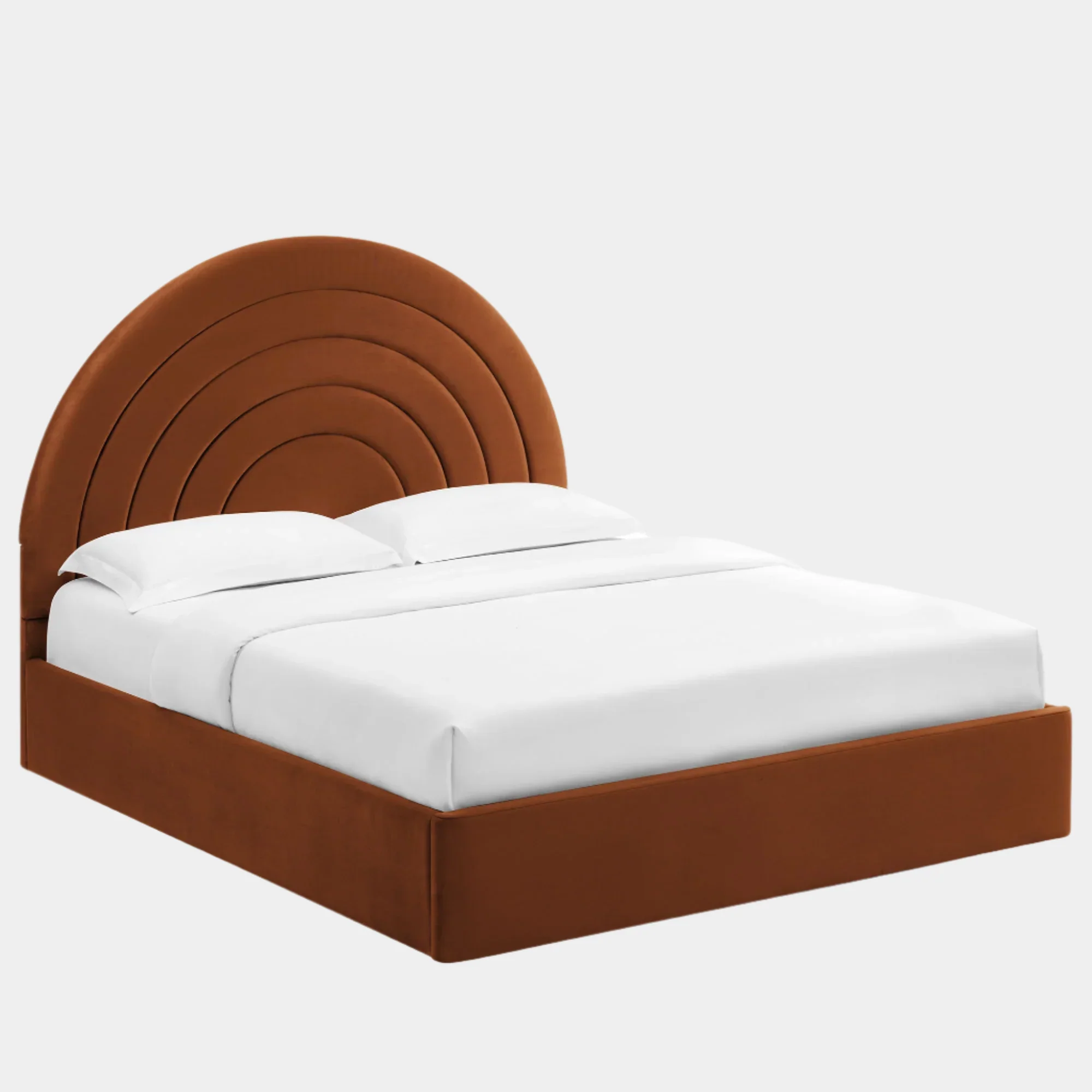 Solana Arched Performance Velvet Platform Bed - Image 82