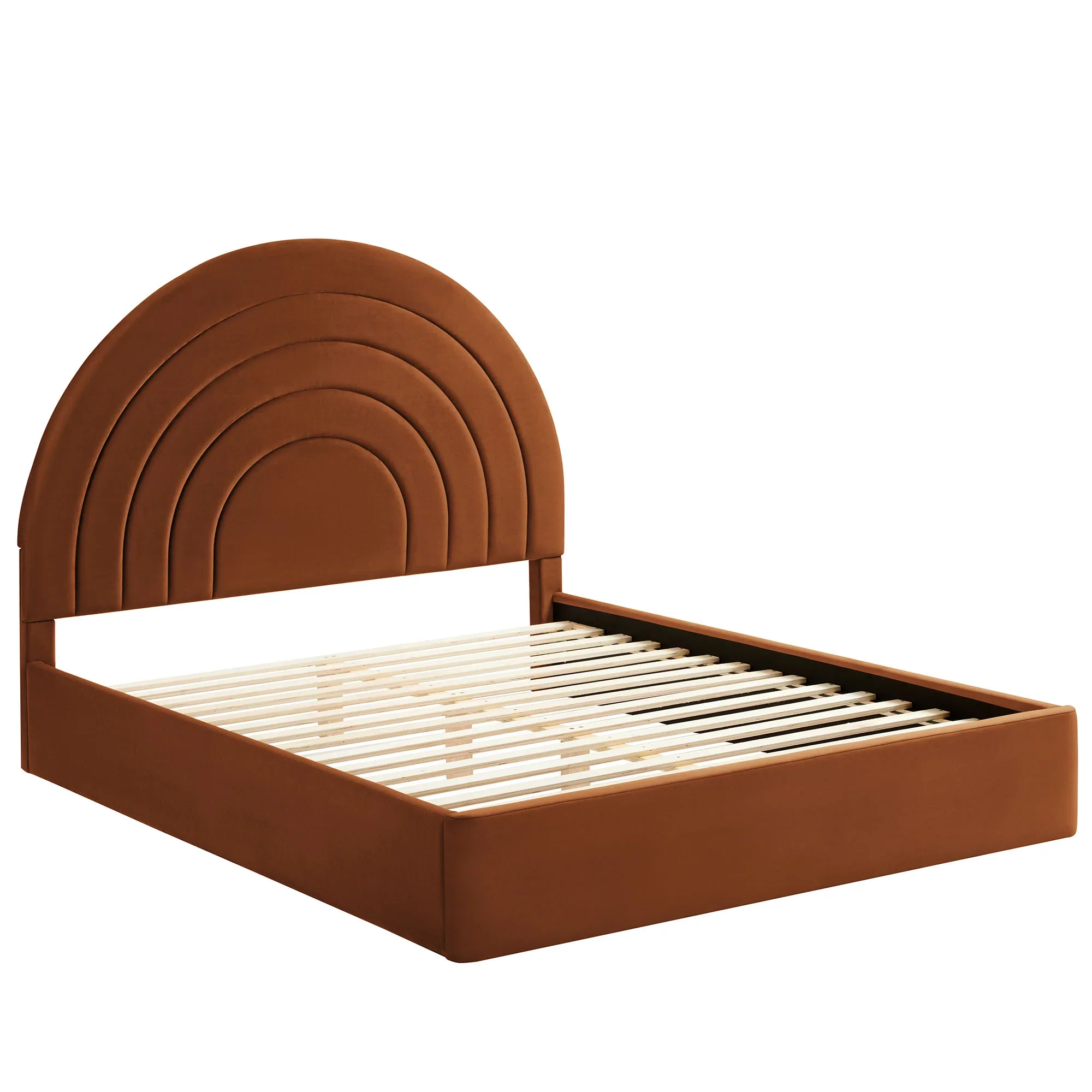Solana Arched Performance Velvet Platform Bed - Image 86