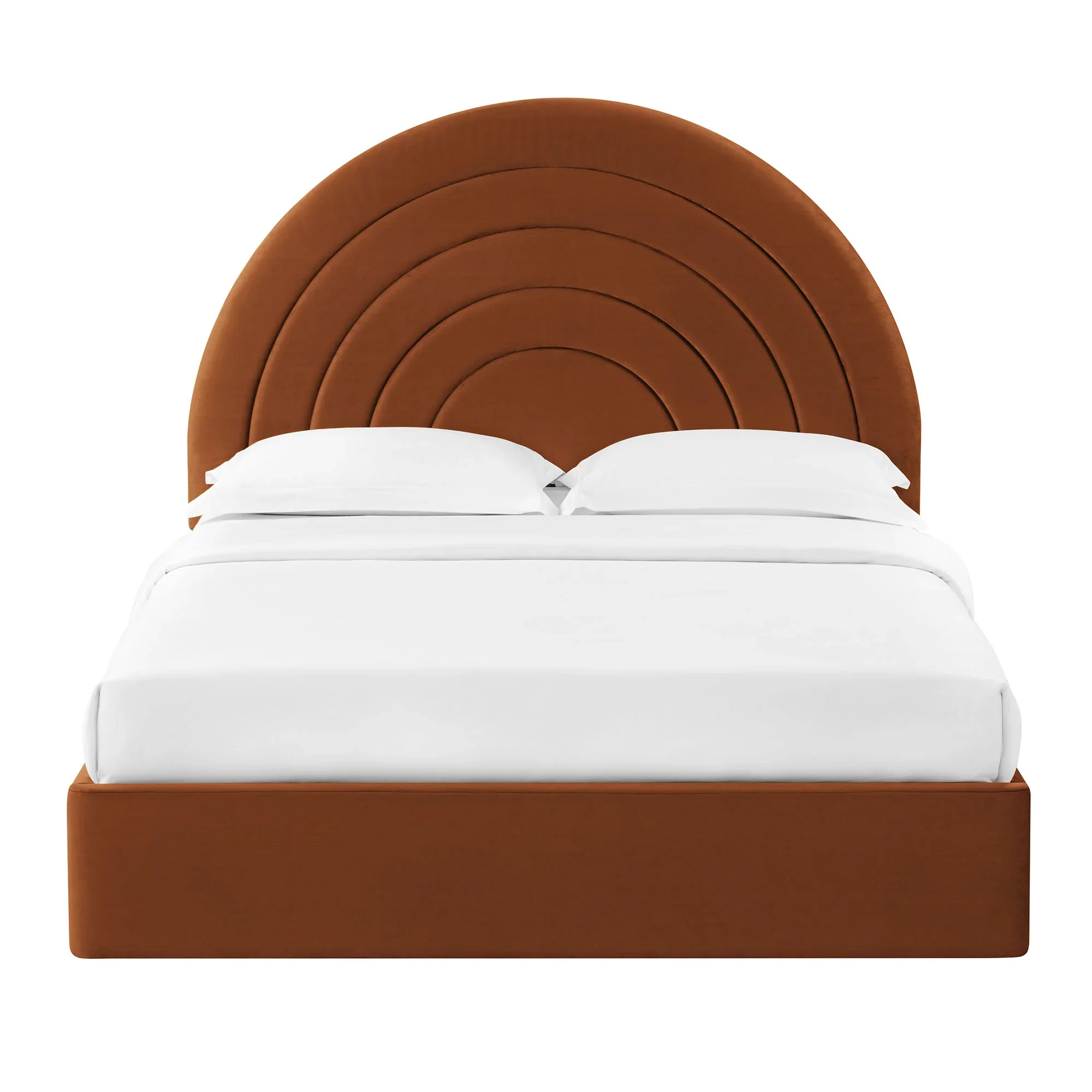 Solana Arched Performance Velvet Platform Bed - Image 88