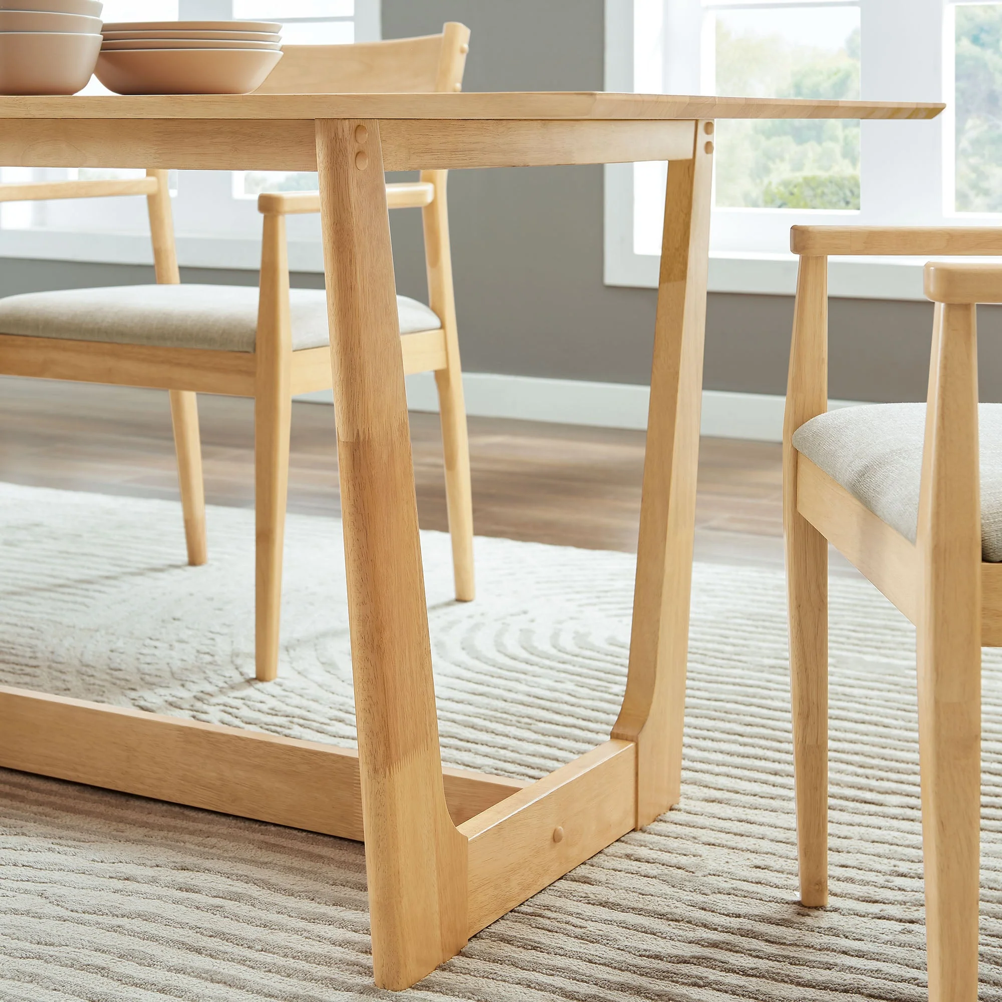 Solara 71" Rectangle Wood Dining Table - Image 3