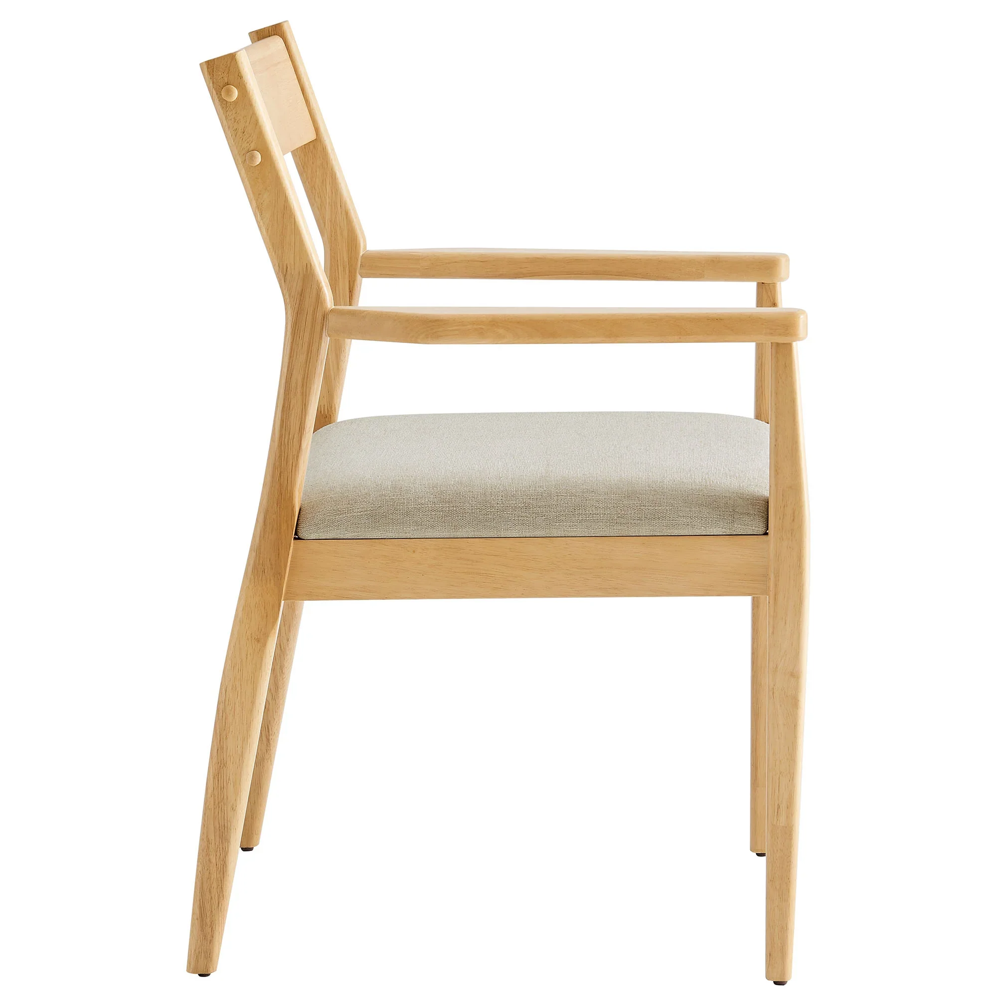 Solara Vegan Leather Wood Dining Armchairs Set of 2 - Image 15