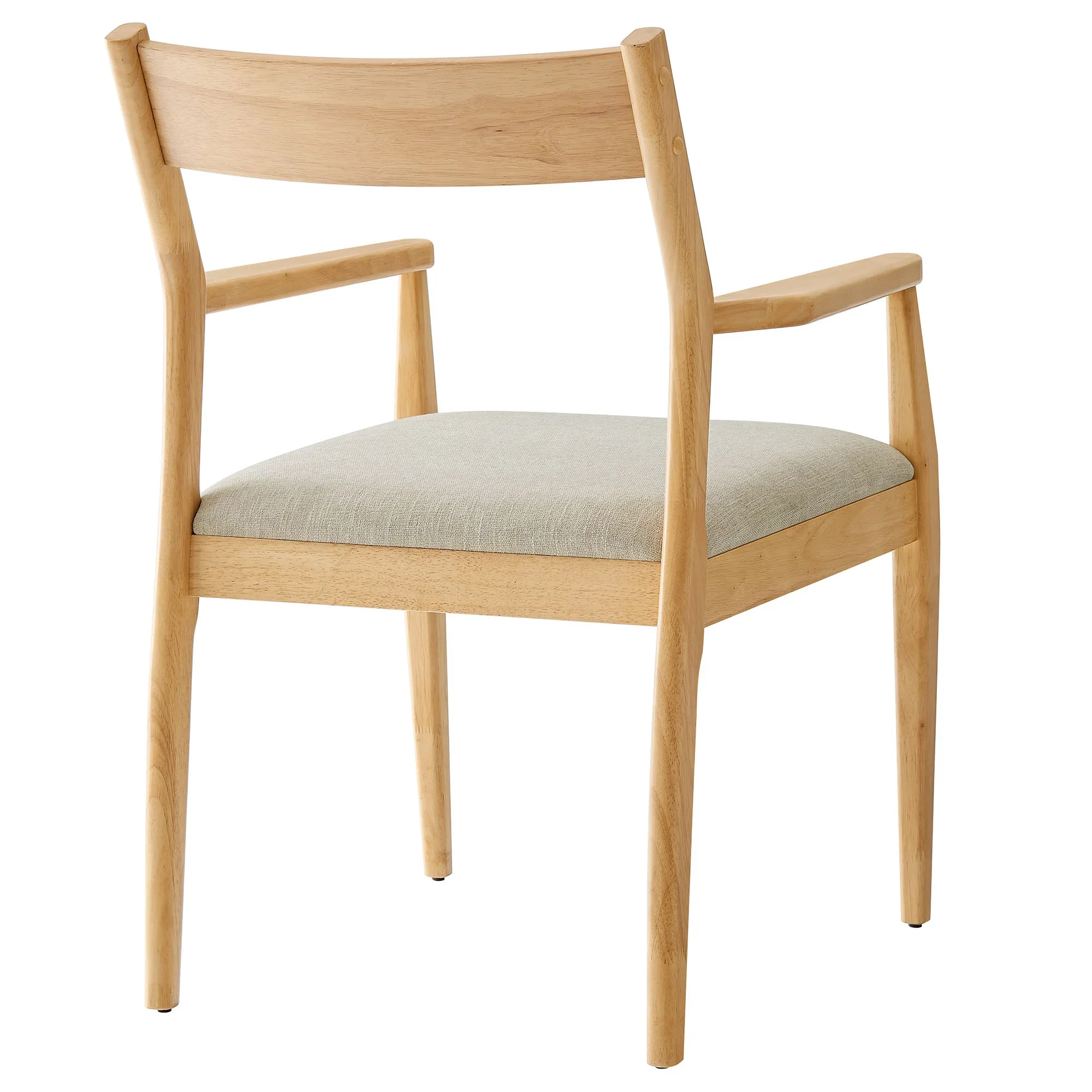 Solara Vegan Leather Wood Dining Armchairs Set of 2 - Image 16