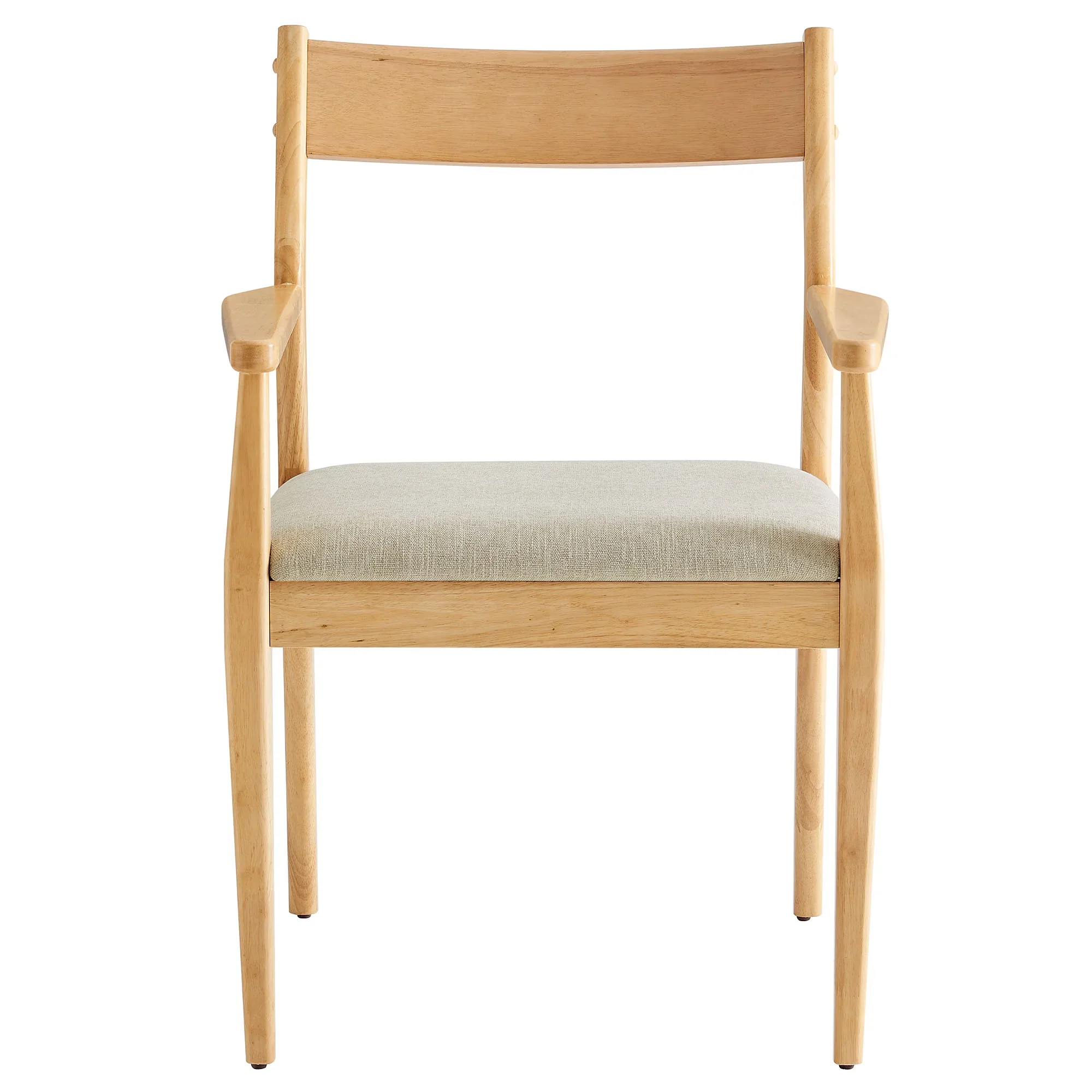 Solara Vegan Leather Wood Dining Armchairs Set of 2 - Image 17