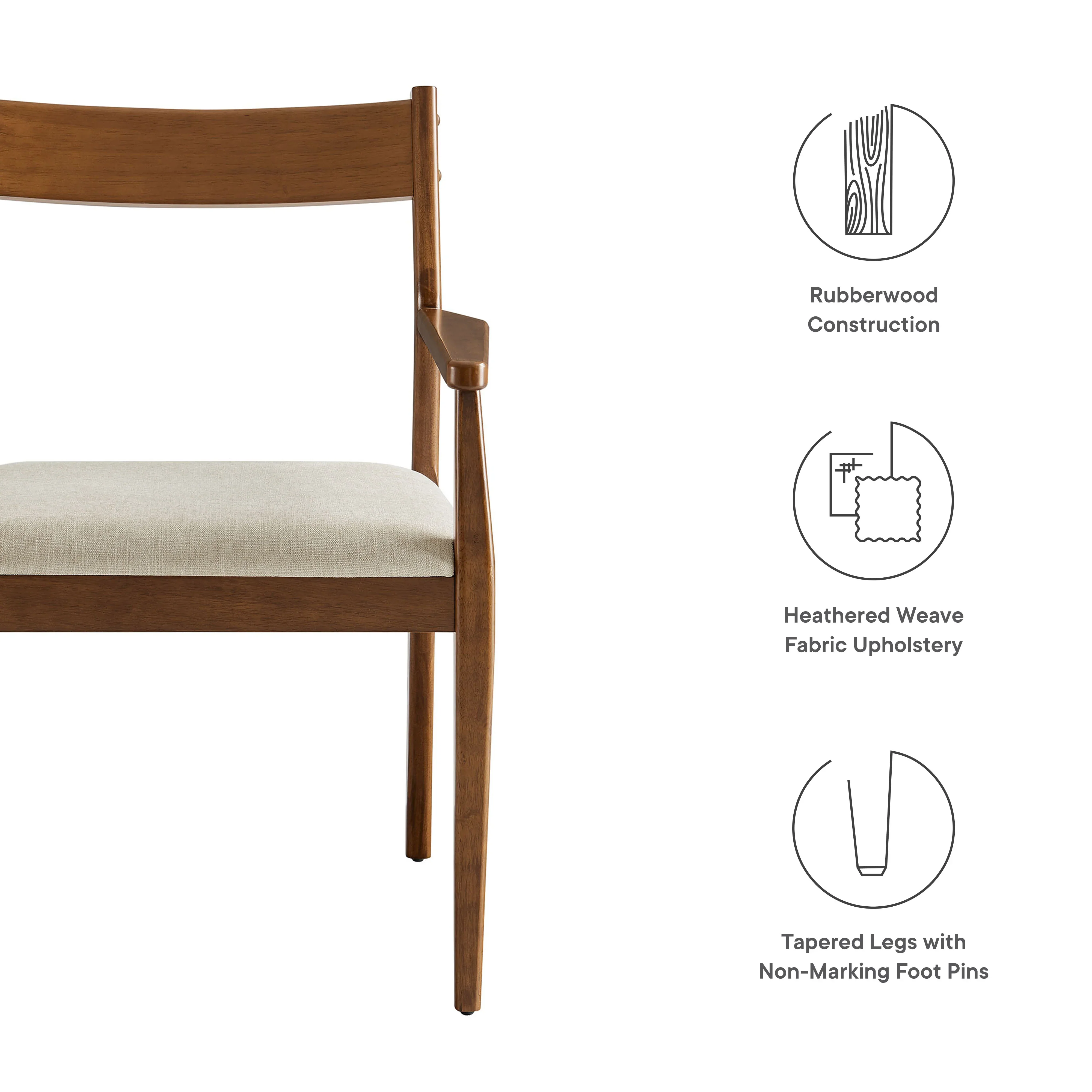 Solara Vegan Leather Wood Dining Armchairs Set of 2 - Image 29