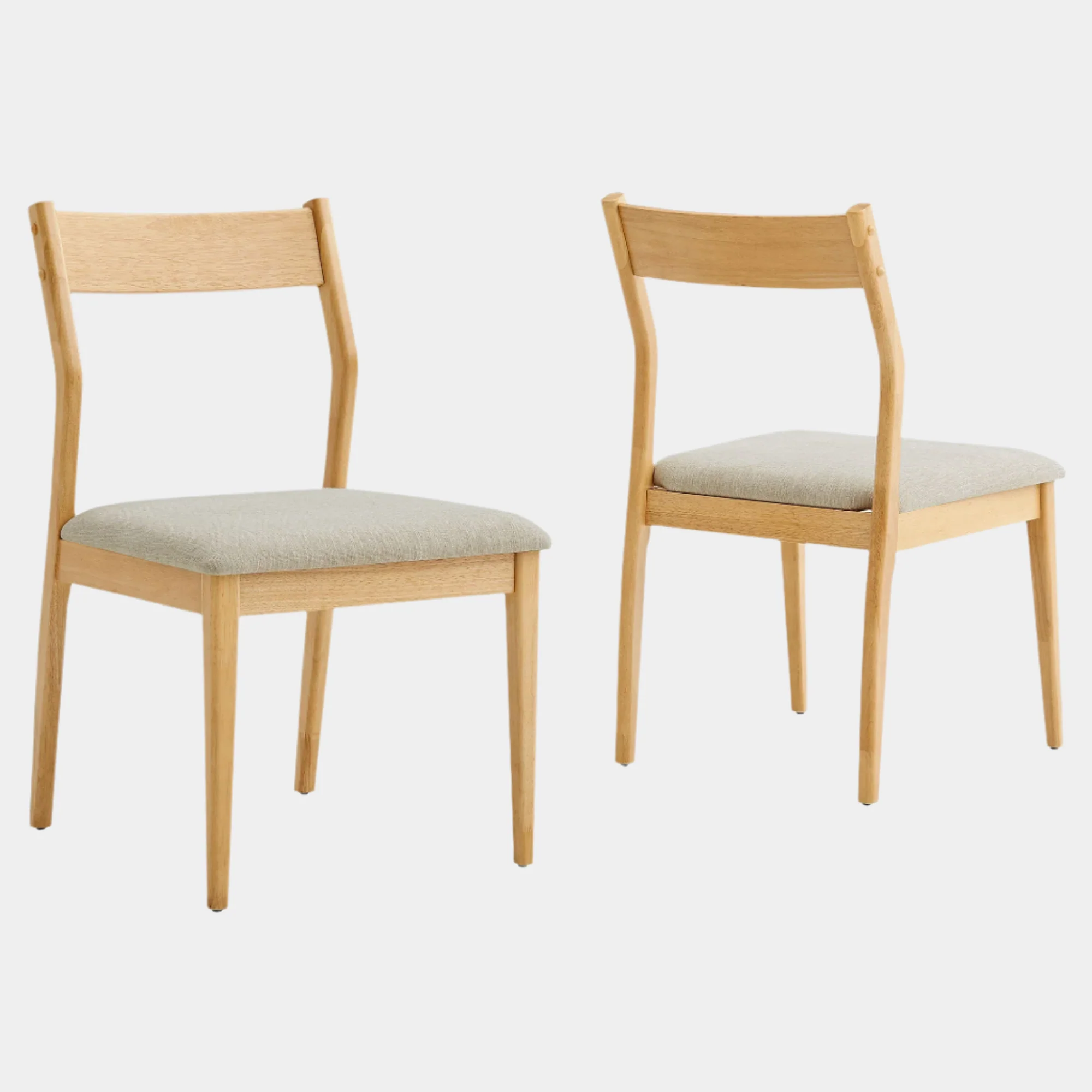 Solara Vegan Leather Wood Dining Side Chairs Set of 2 - Image 11