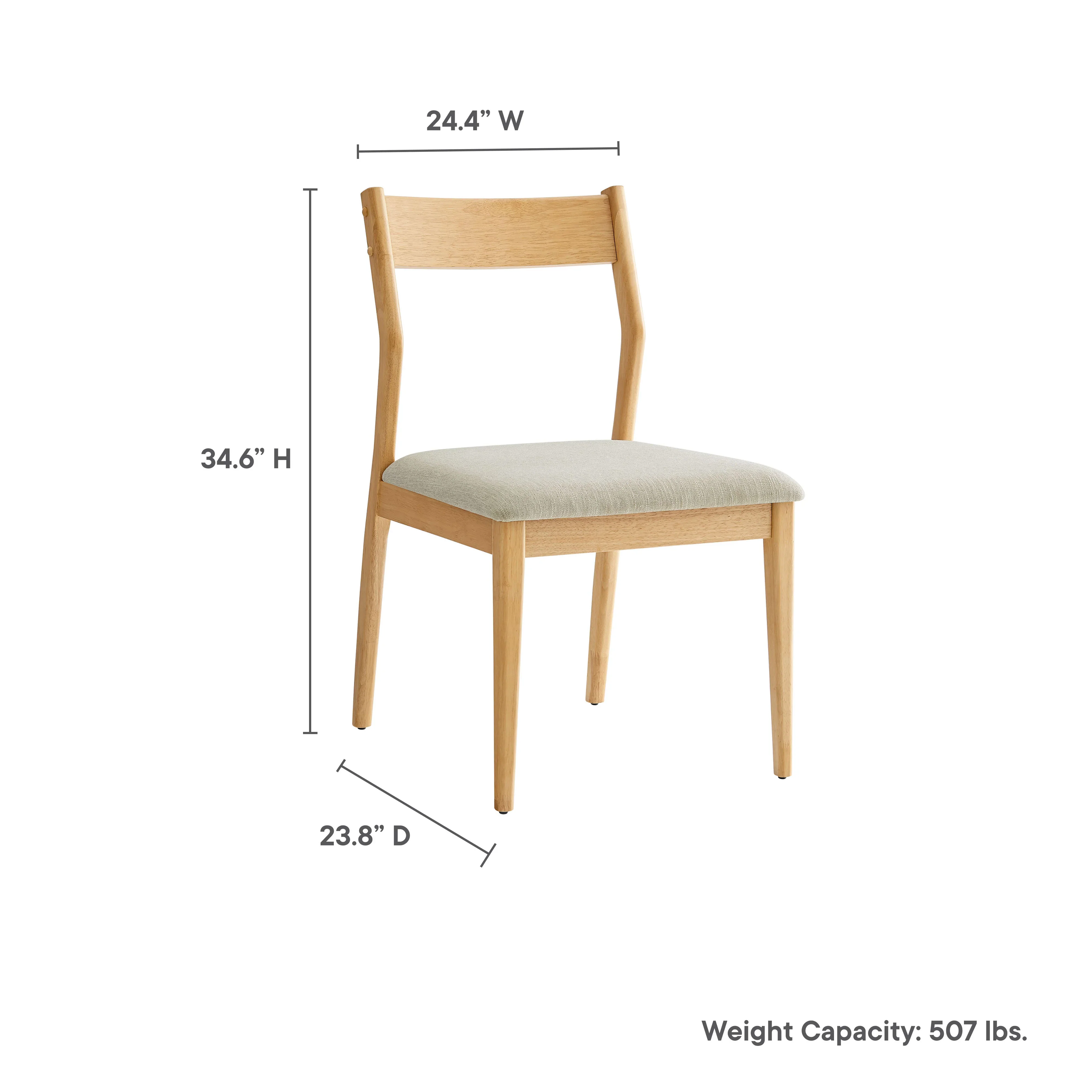 Solara Vegan Leather Wood Dining Side Chairs Set of 2 - Image 20
