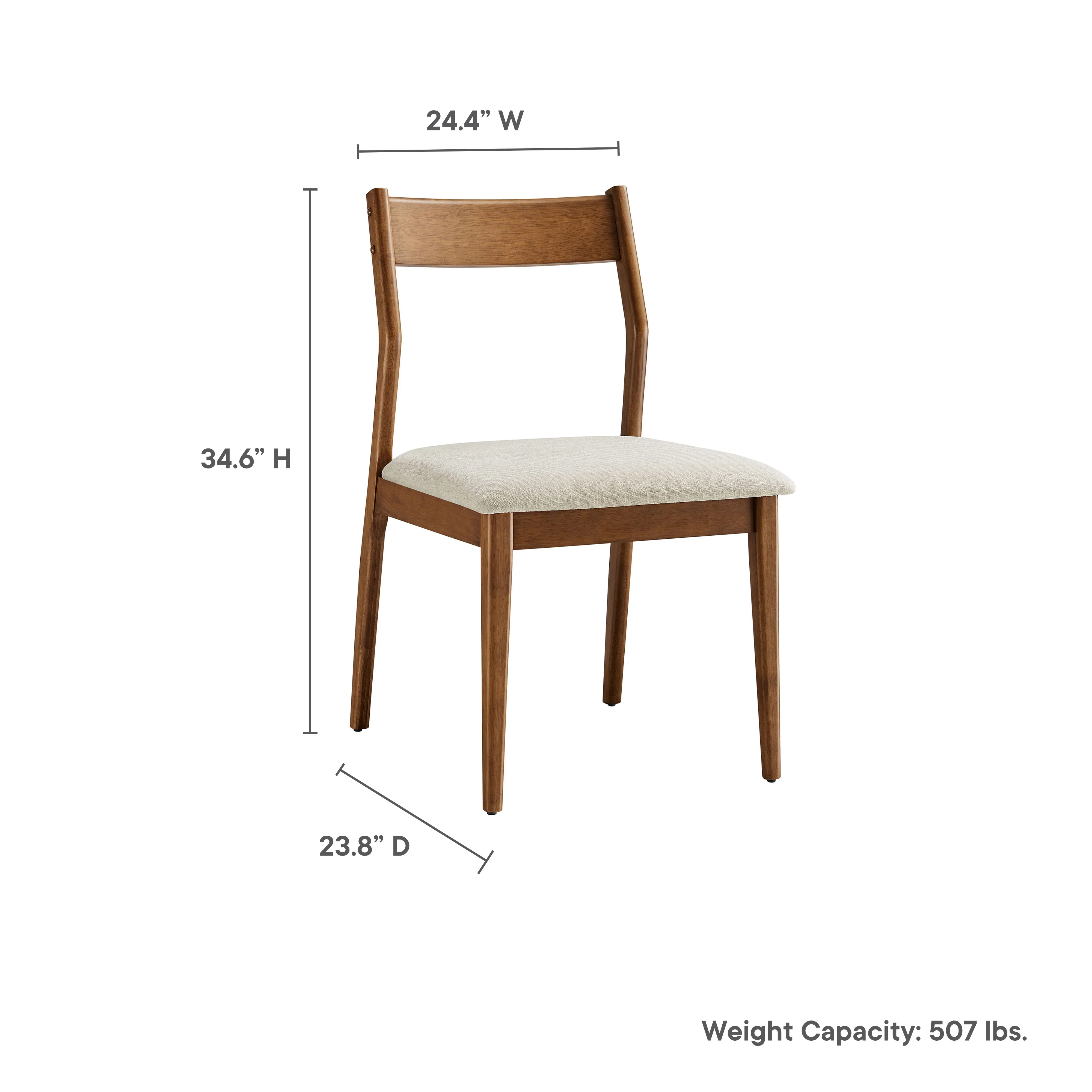 Solara Vegan Leather Wood Dining Side Chairs Set of 2 - Image 30