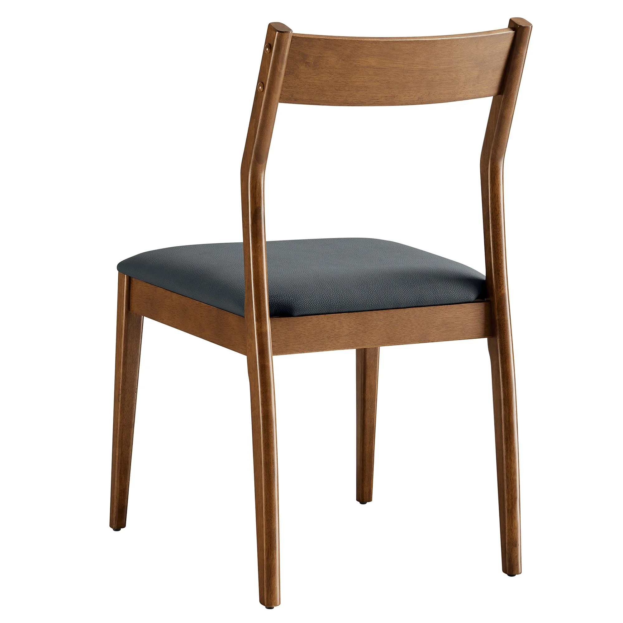 Solara Vegan Leather Wood Dining Side Chairs Set of 2 - Image 6