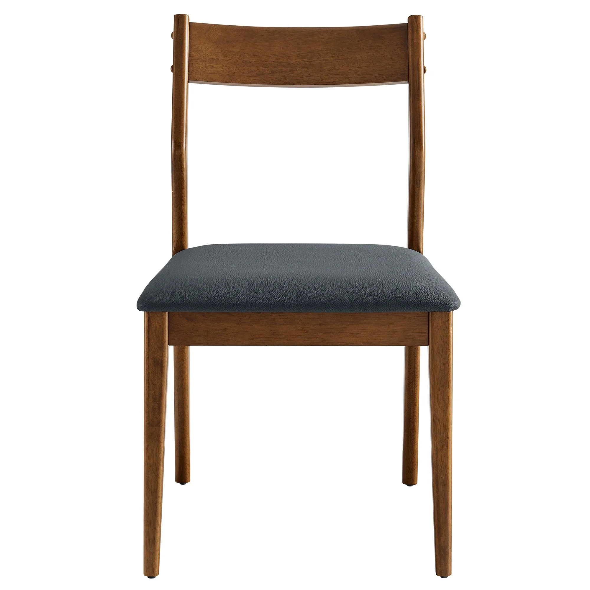 Solara Vegan Leather Wood Dining Side Chairs Set of 2 - Image 7