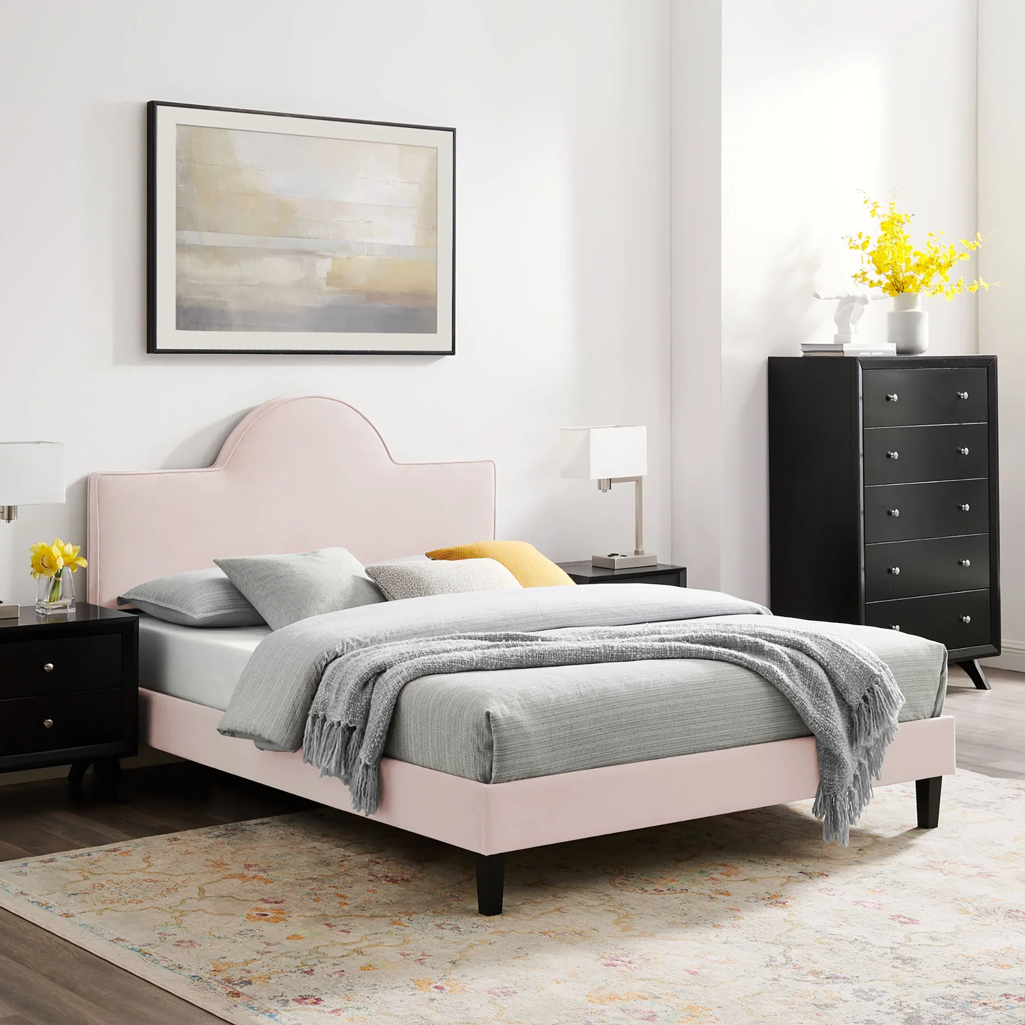 Soleil Performance Velvet Bed - Image 30