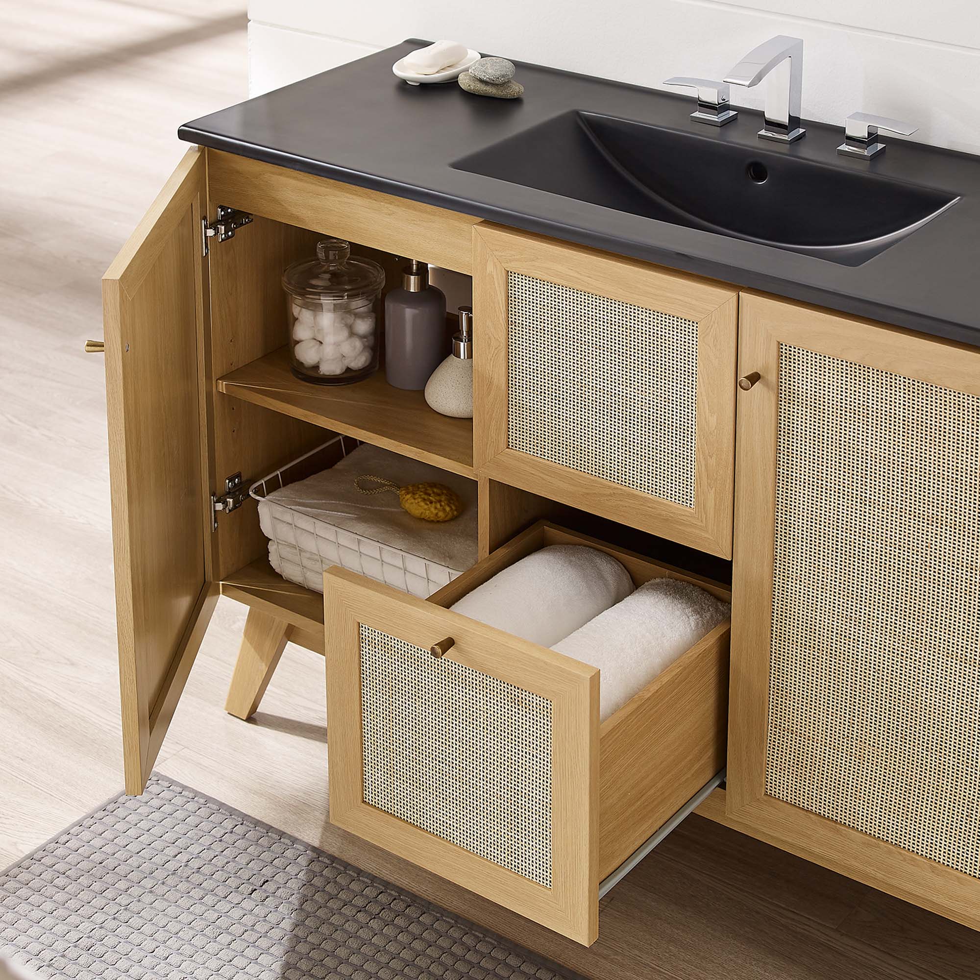 Soma Bathroom Vanity with Black Basin Included - Image 72