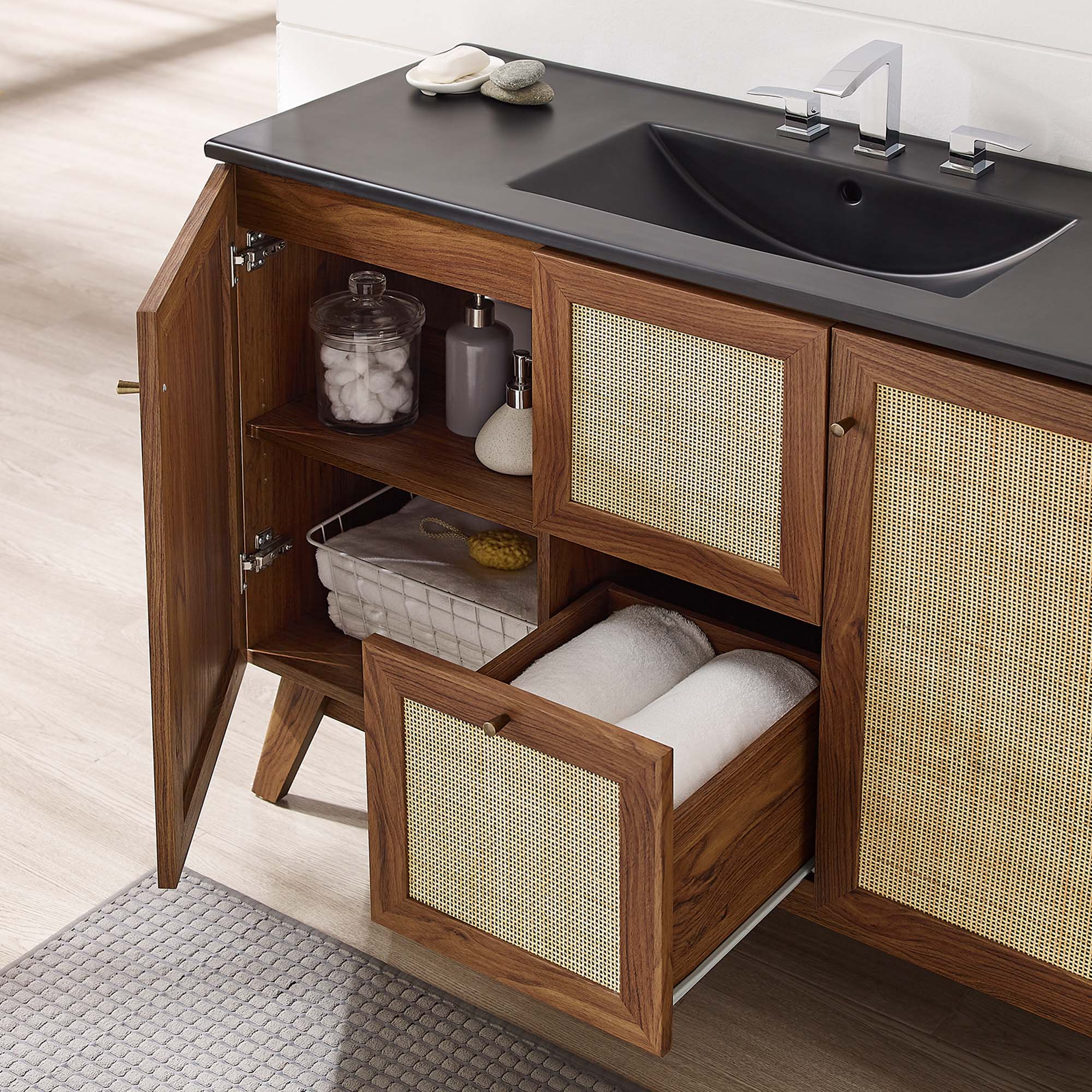 Soma Bathroom Vanity with Black Basin Included - Image 75