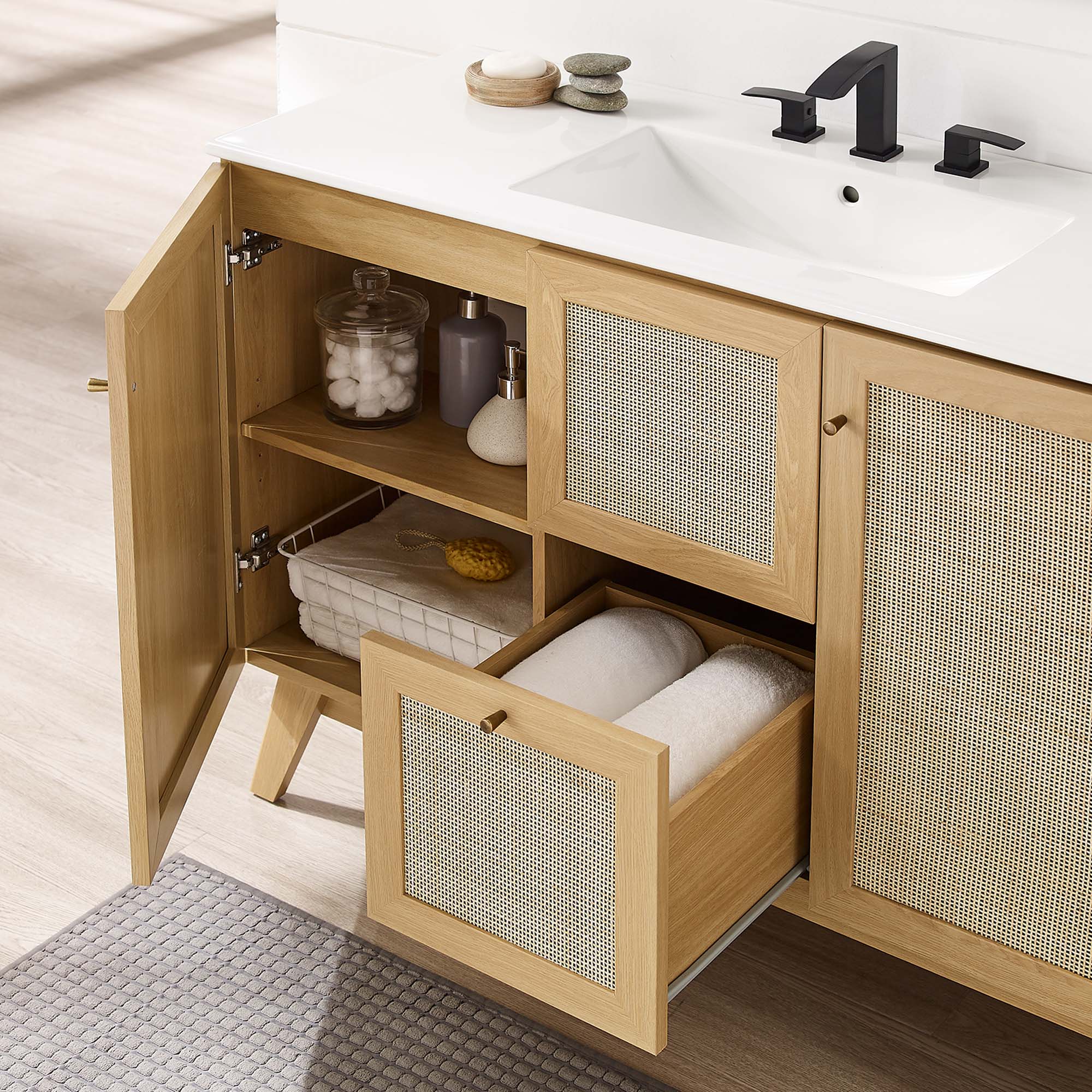 Soma Bathroom Vanity with White Basin Included - Image 44