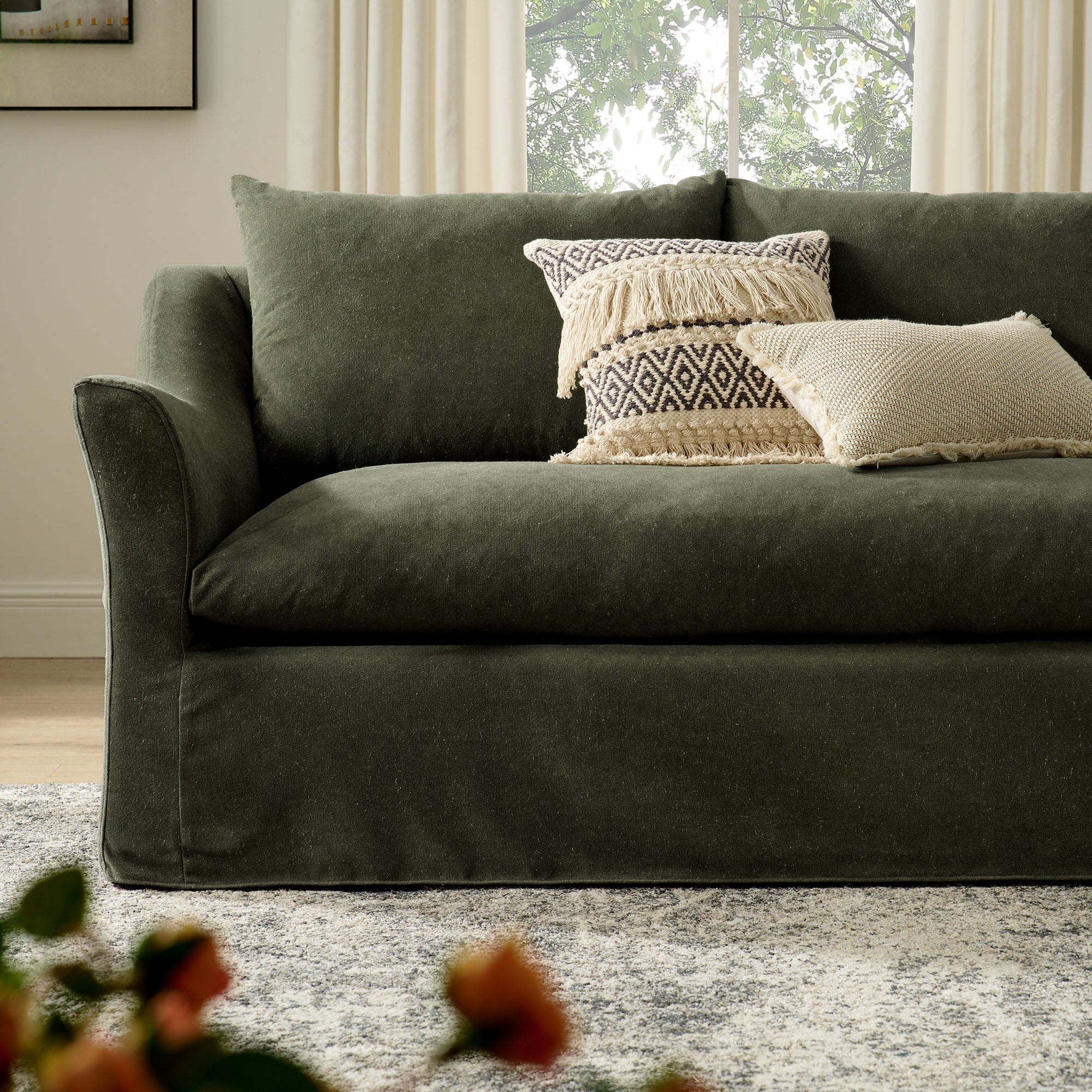 Somerset 92" Linen Blend Sofa - Image 23