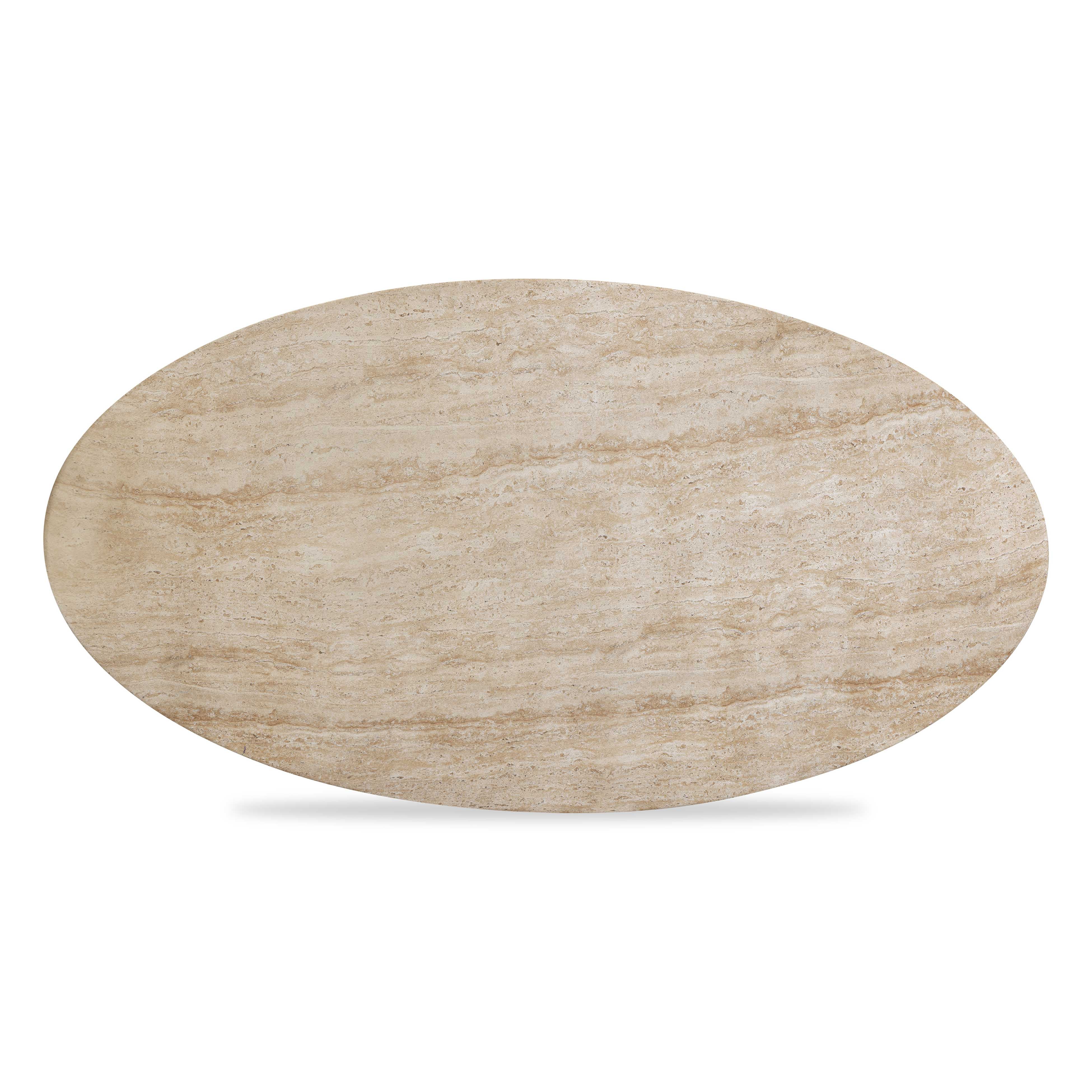Sonia 51" Faux Travertine Indoor/Outdoor Concrete Coffee Table - Image 7