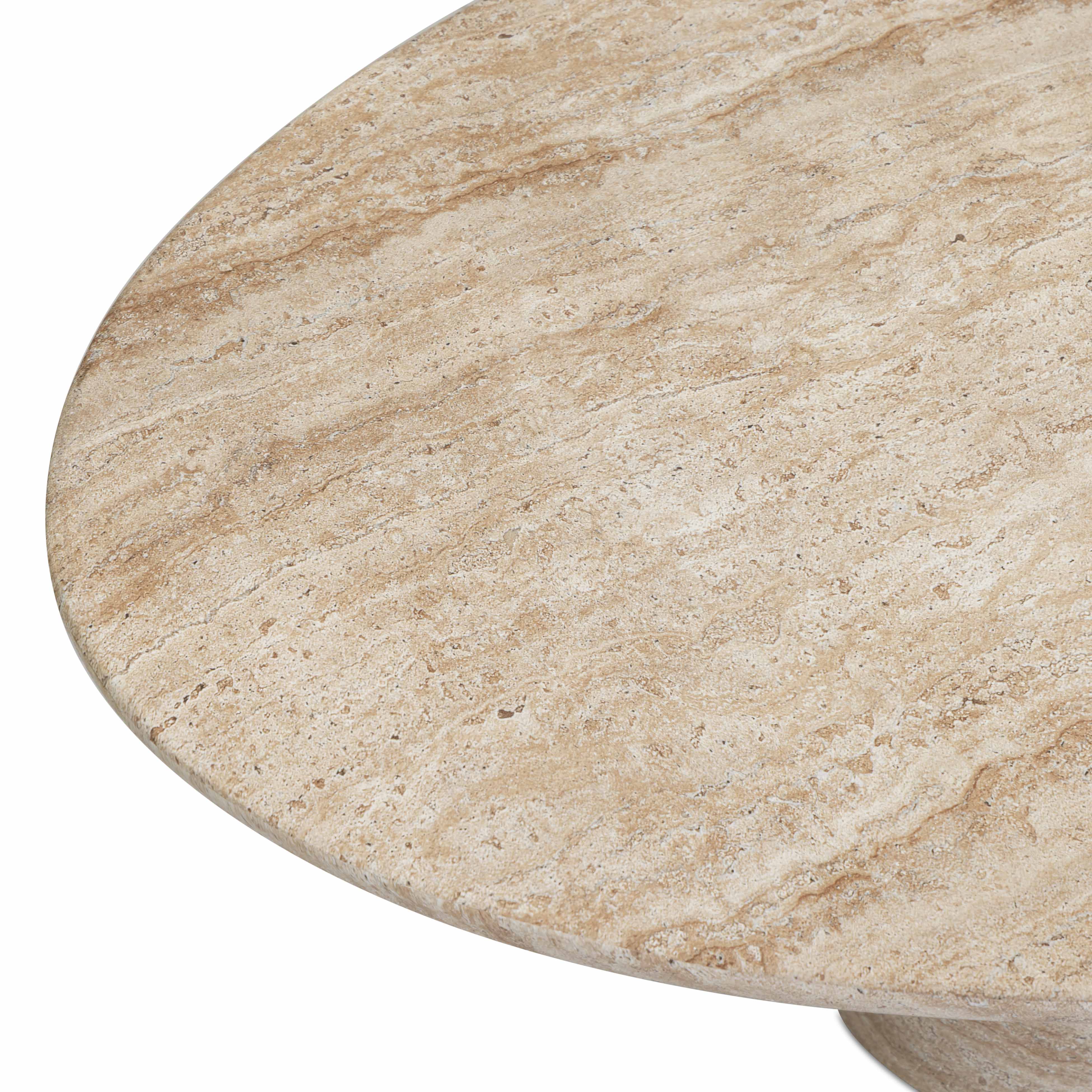 Sonia 51" Faux Travertine Indoor/Outdoor Concrete Coffee Table - Image 8
