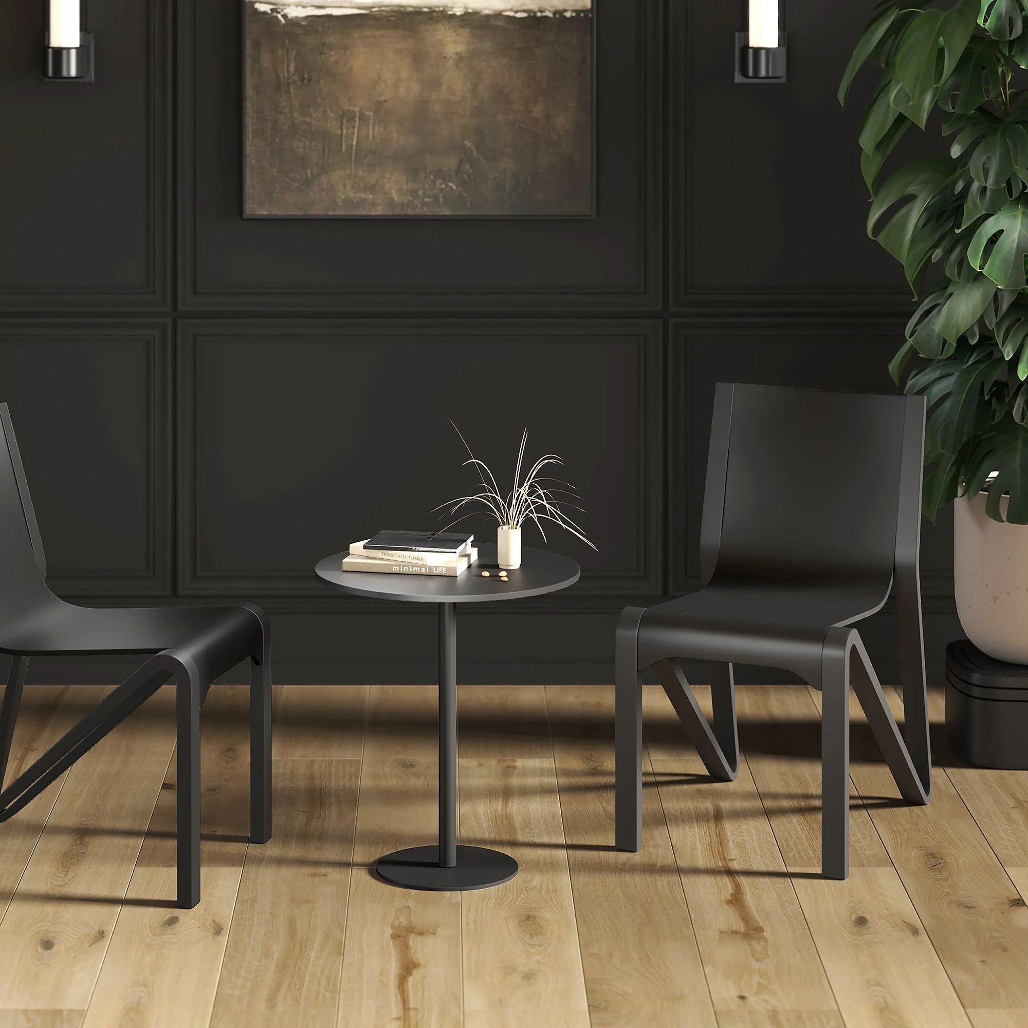 Soren Contract Grade Chair, Set of 2 in Black - Image 2