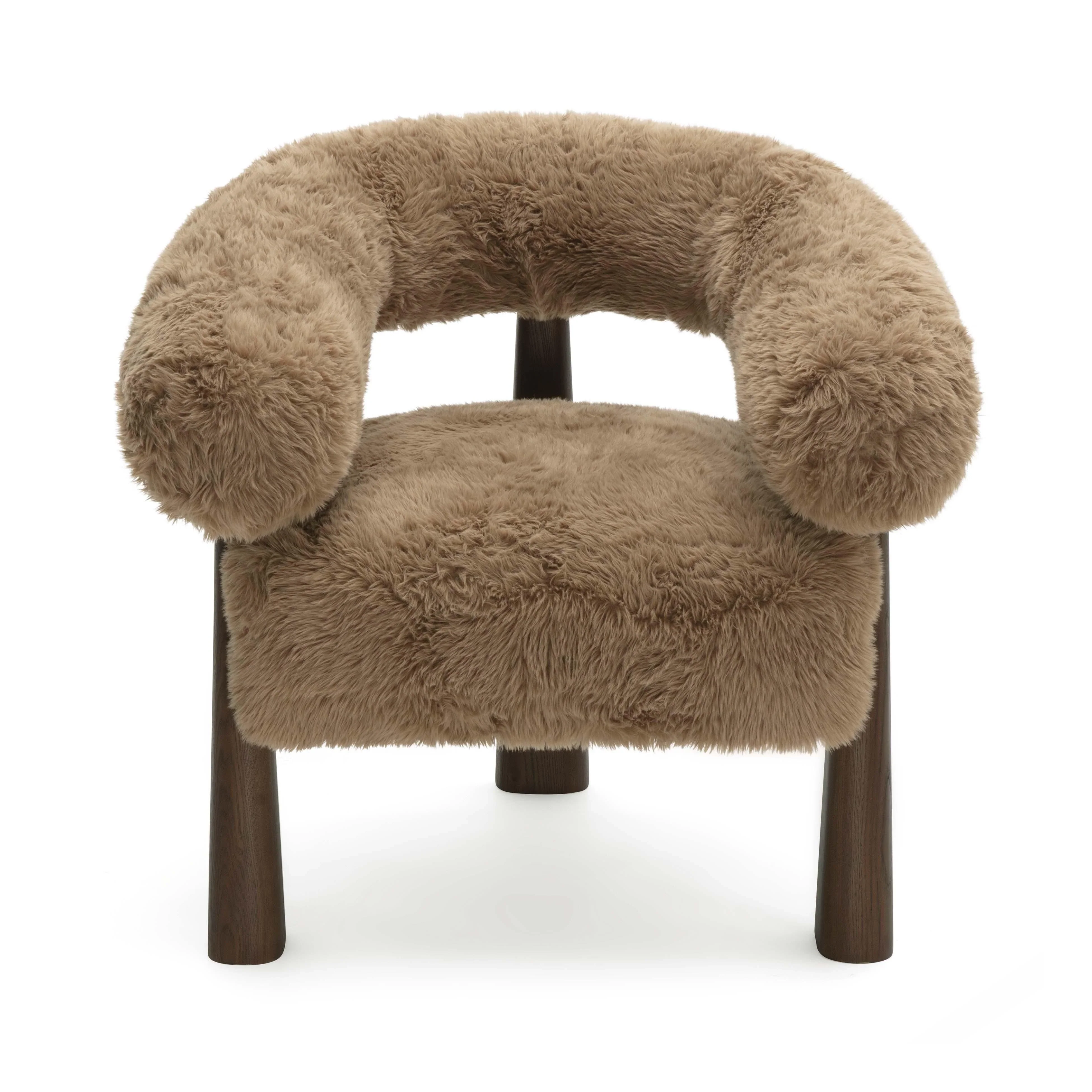 Spara Contract-Grade Straight Vegan Shearling Accent Chair - Image 10