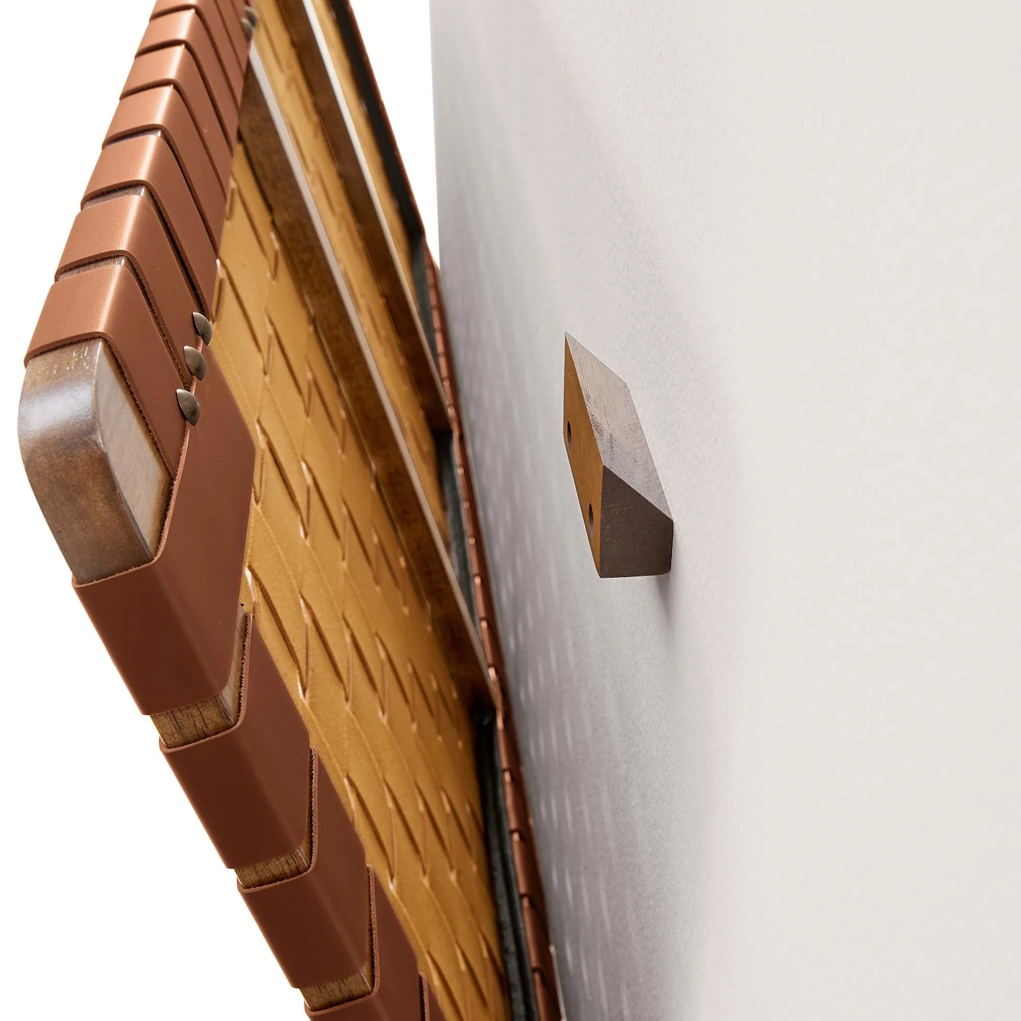 Sparta Weave Wall-Mount Vegan Leather Headboard - Image 28