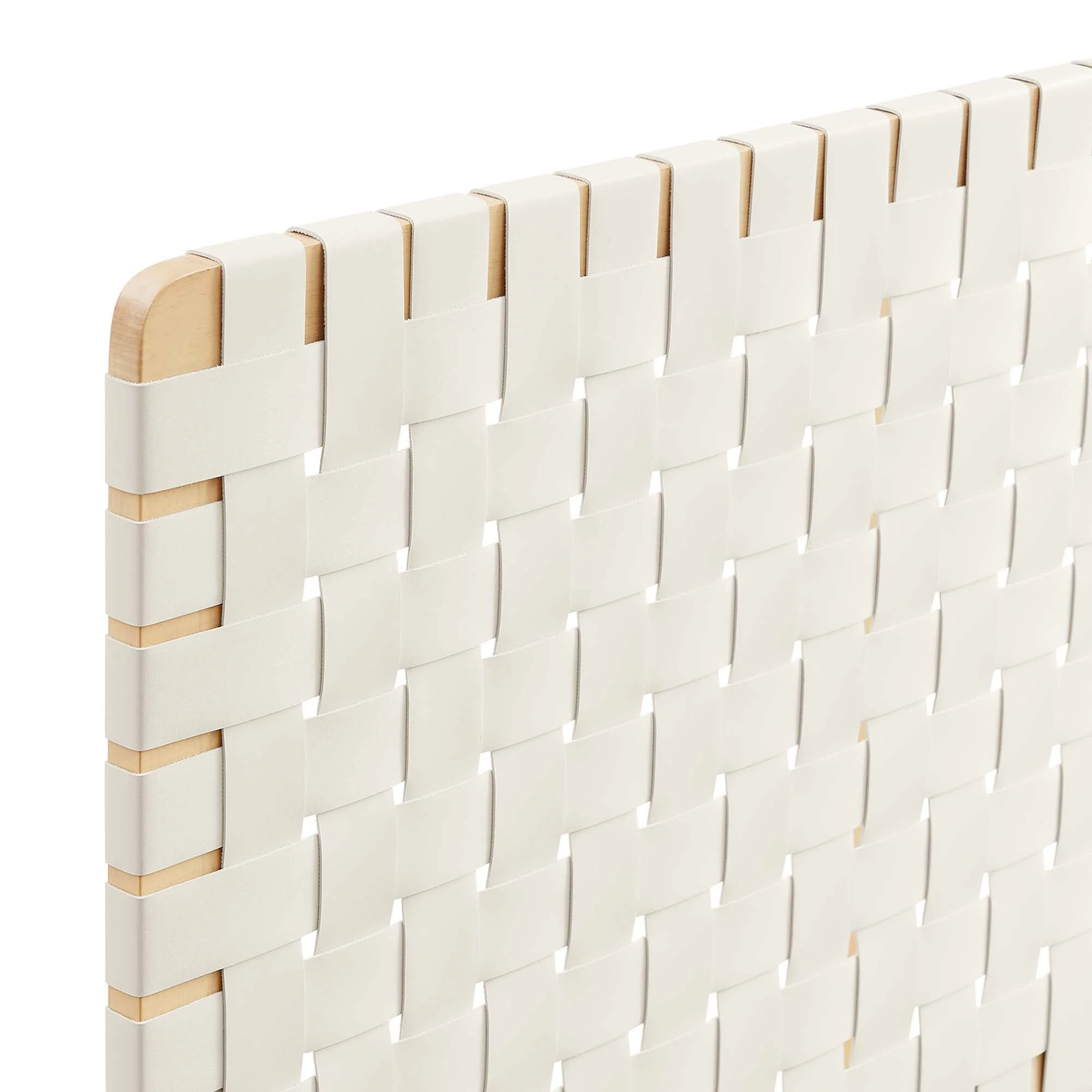 Sparta Weave Wall-Mount Vegan Leather Headboard - Image 6
