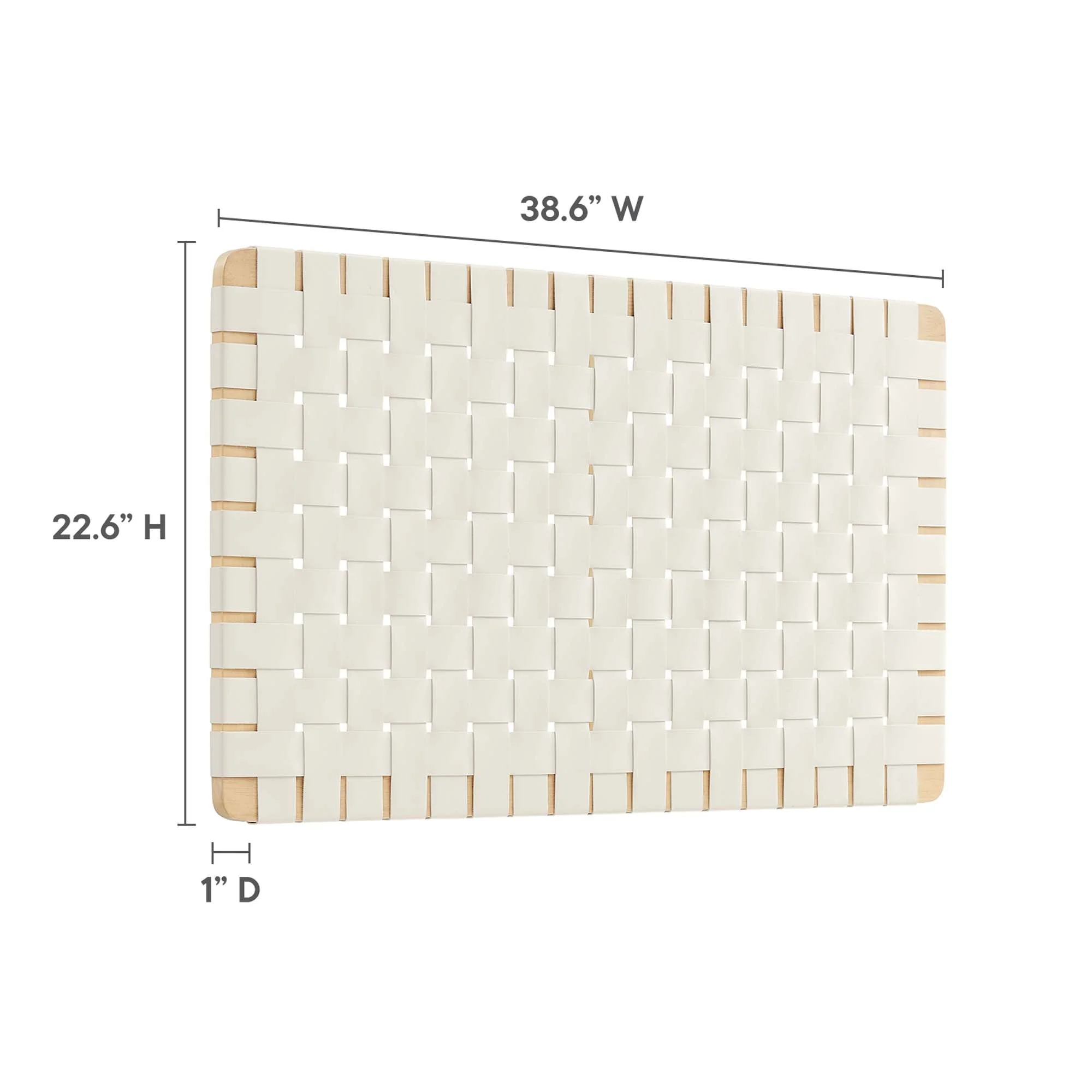 Sparta Weave Wall-Mount Vegan Leather Headboard - Image 8