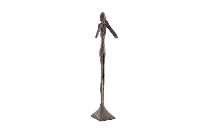 Speak No Evil Slender Sculpture, Large, Resin, Bronze Finish - Image 3