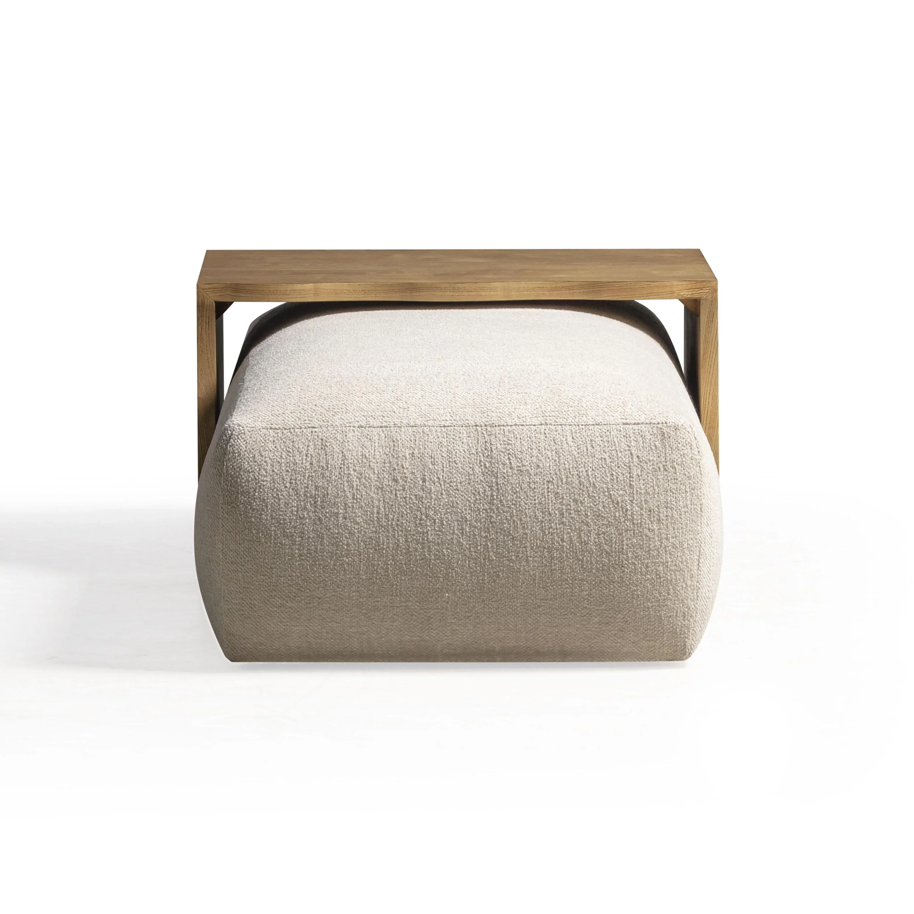 Spencer 54" Performance Basketweave Ottoman with Bridge Table - Image 6