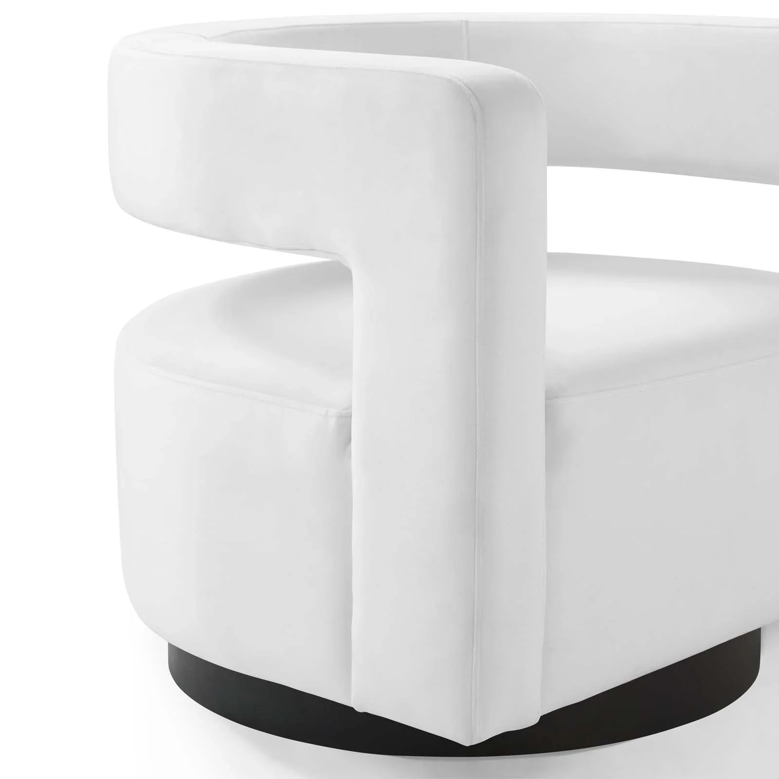 Spin Cutaway Performance Velvet Swivel Armchair - Image 14