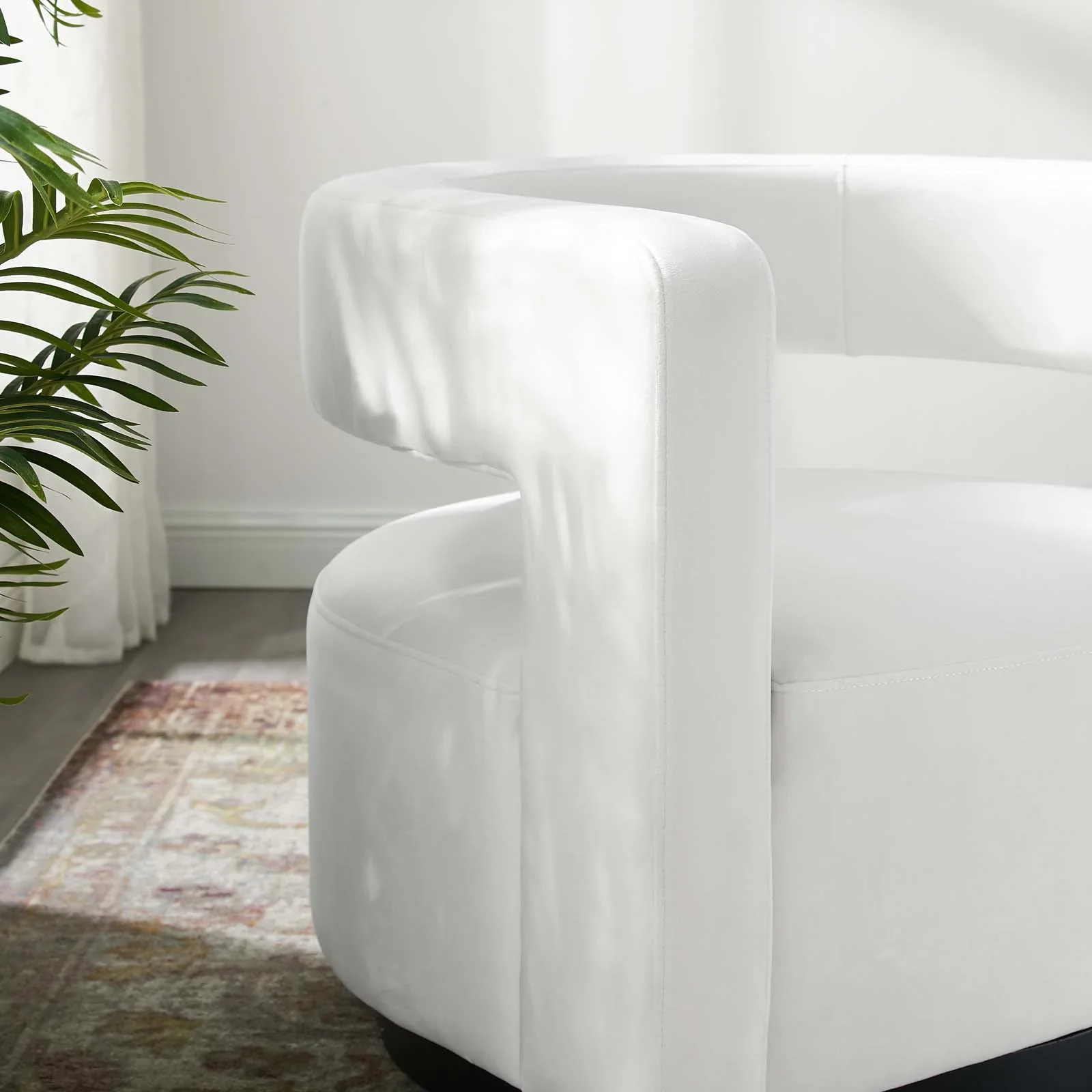 Spin Cutaway Performance Velvet Swivel Armchair - Image 17